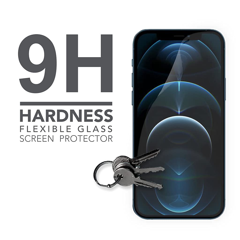 Flexible Glass Screen Protector for iPhone 12 Pro/12 - 9H HD for Gaming & Work