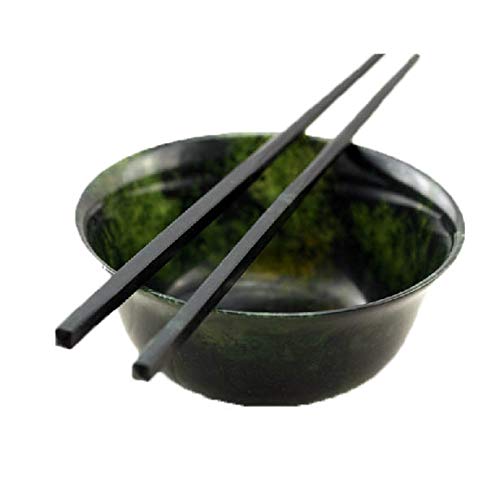 Premium Natural Dark Green Jade Chopsticks & Bowl Set - Handcrafted Asian Dining Gift for Sushi, Tea Ceremony & Home Decor