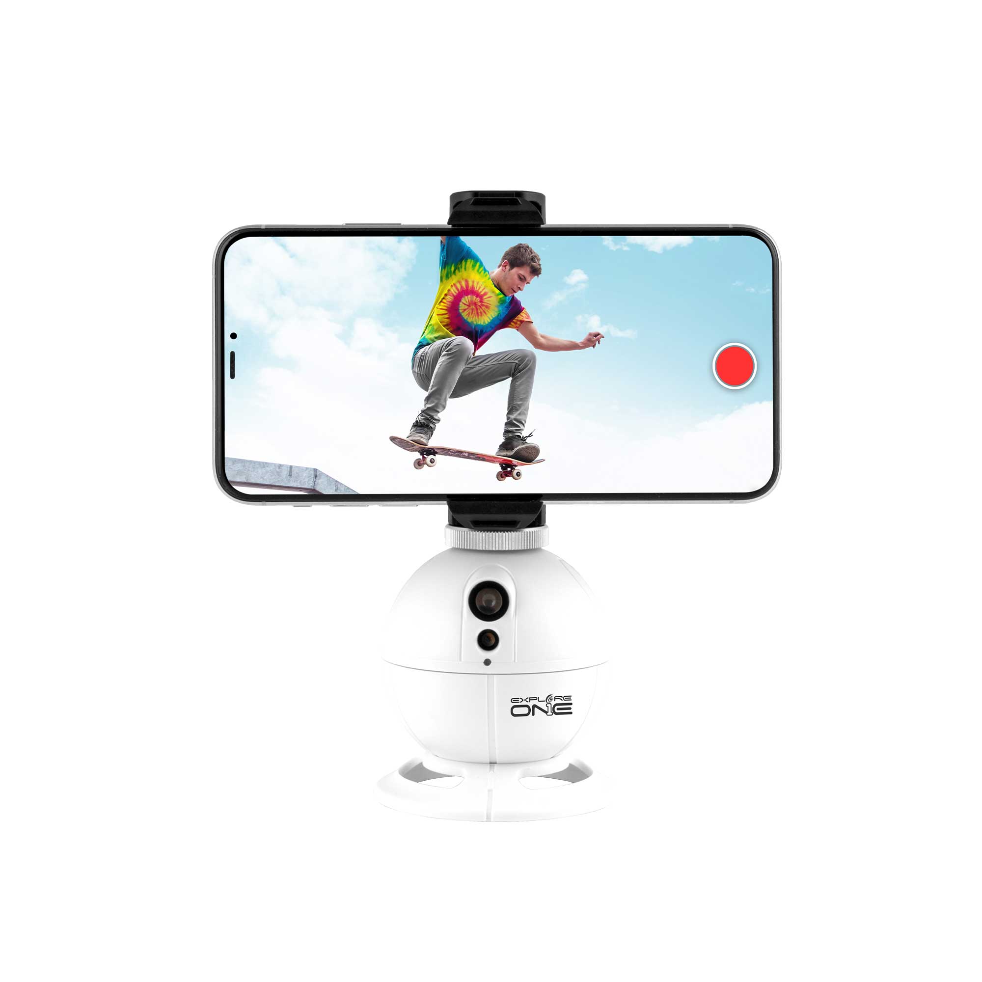 Explore One Media Pod - 360° Auto Tracking Mount with Smooth Rotation for Vlogging, Live Streaming & Video Conferencing