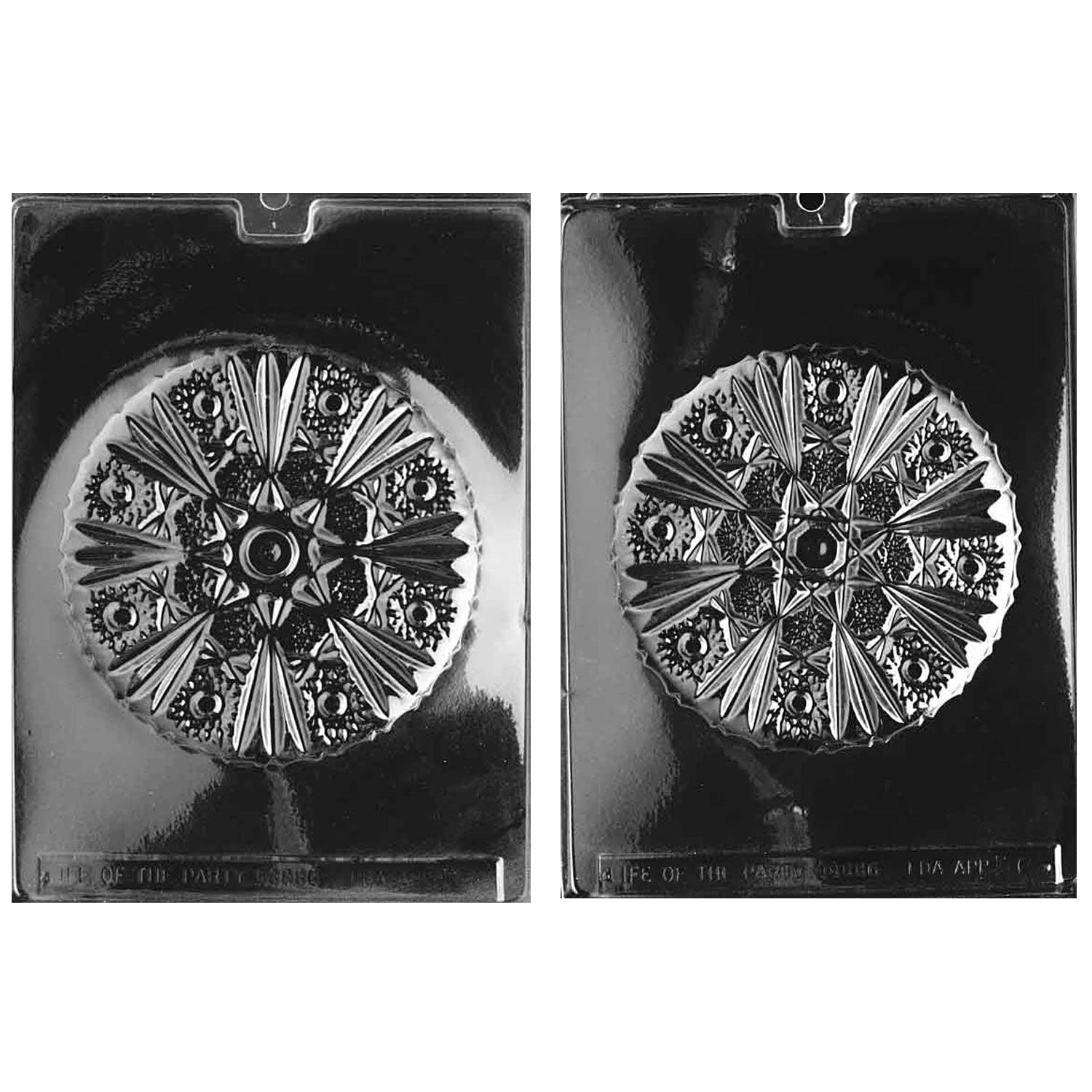 Premium Chocolate Candy Soap Mold Set - 2 Pack Food Safe Plastic Molds (D006A Top + D006B Bottom) for DIY Candy Making, Baking & Soap Crafting - Durable Reusable Round Candy Dish Molds for Home Kitchen & Party Treats