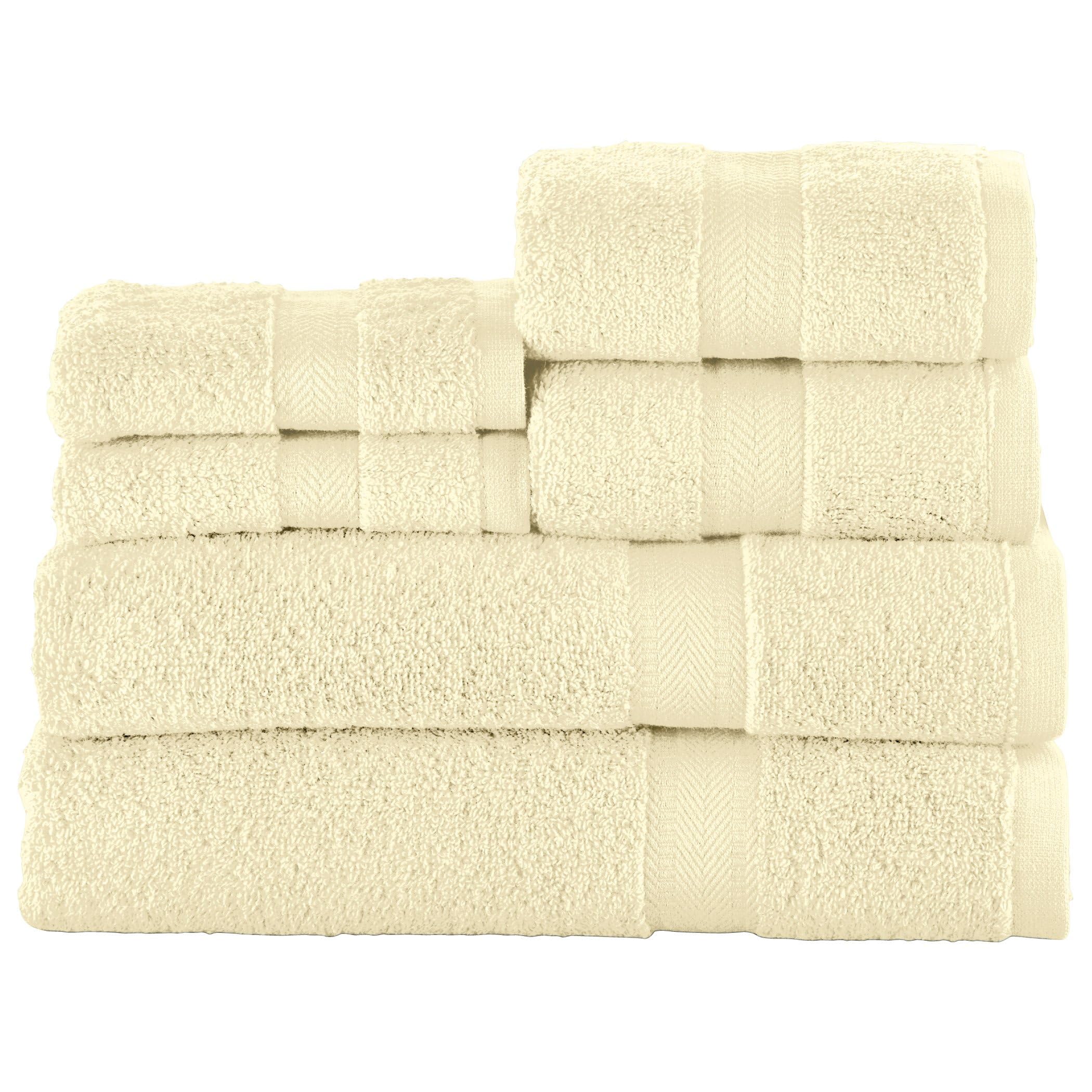 Luxury Bath Towel Set of 6 - Super Soft Hotel Quality Zero Twist Cotton - Perfect for Bathroom, Spa, Travel & Home Decor