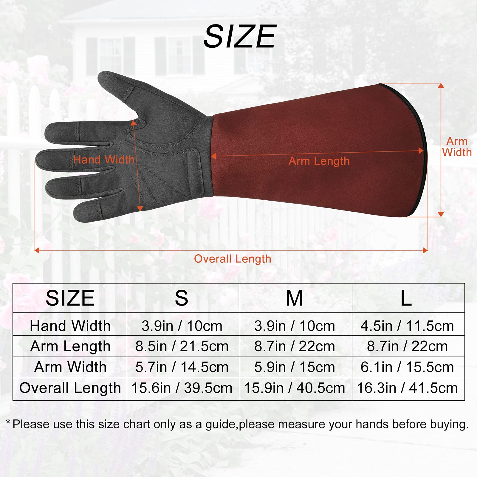 BARST Long Gardening Gloves - Thorn Proof Rose Pruning Gloves for Bushes & Cacti - Durable Protection for Gardeners - Perfect Gift for Plant Lovers (Ideal for Rose Care, Cactus Handling & Outdoor Gardening)