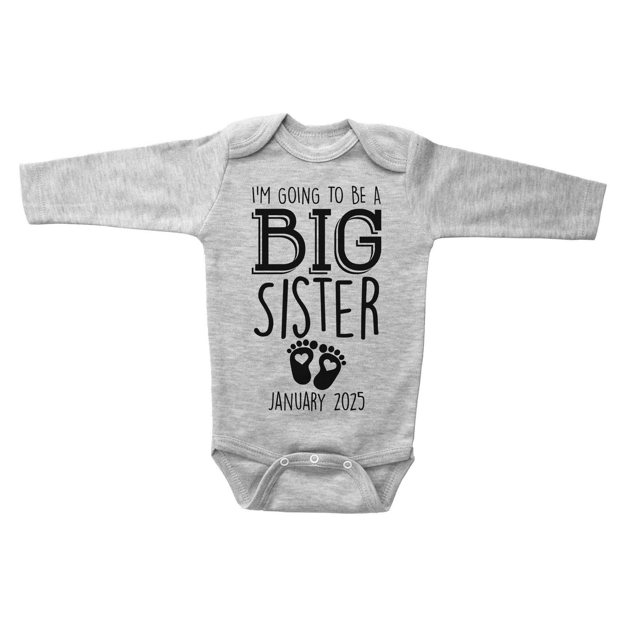 Custom Big Sister Onesie - Personalized Baby Announcement for Girls