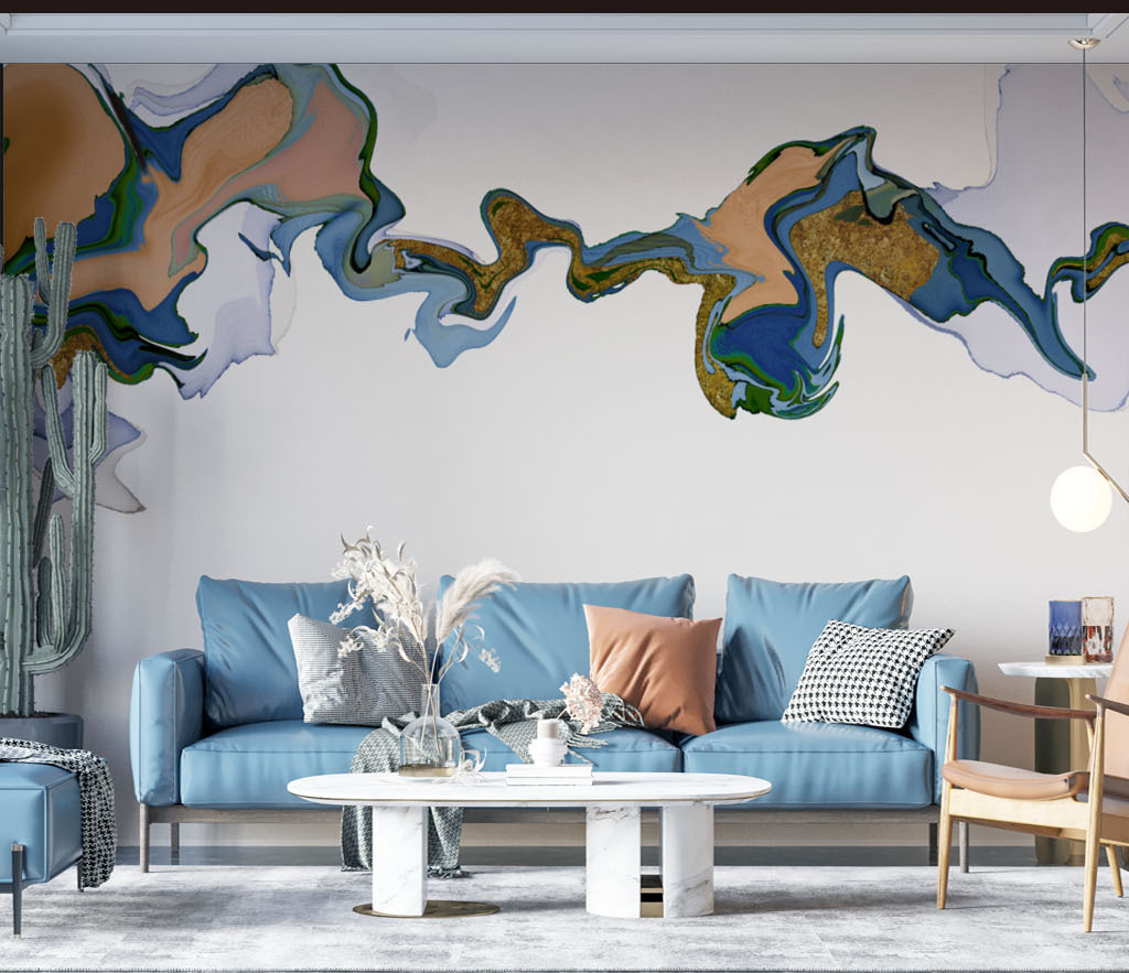Smoke Design Wallpaper Murals - High-Quality Peel & Stick Wall Decor for Living Room, Bedroom, Office | Transform Your Space with Modern Abstract Art | Easy to Install & Removable