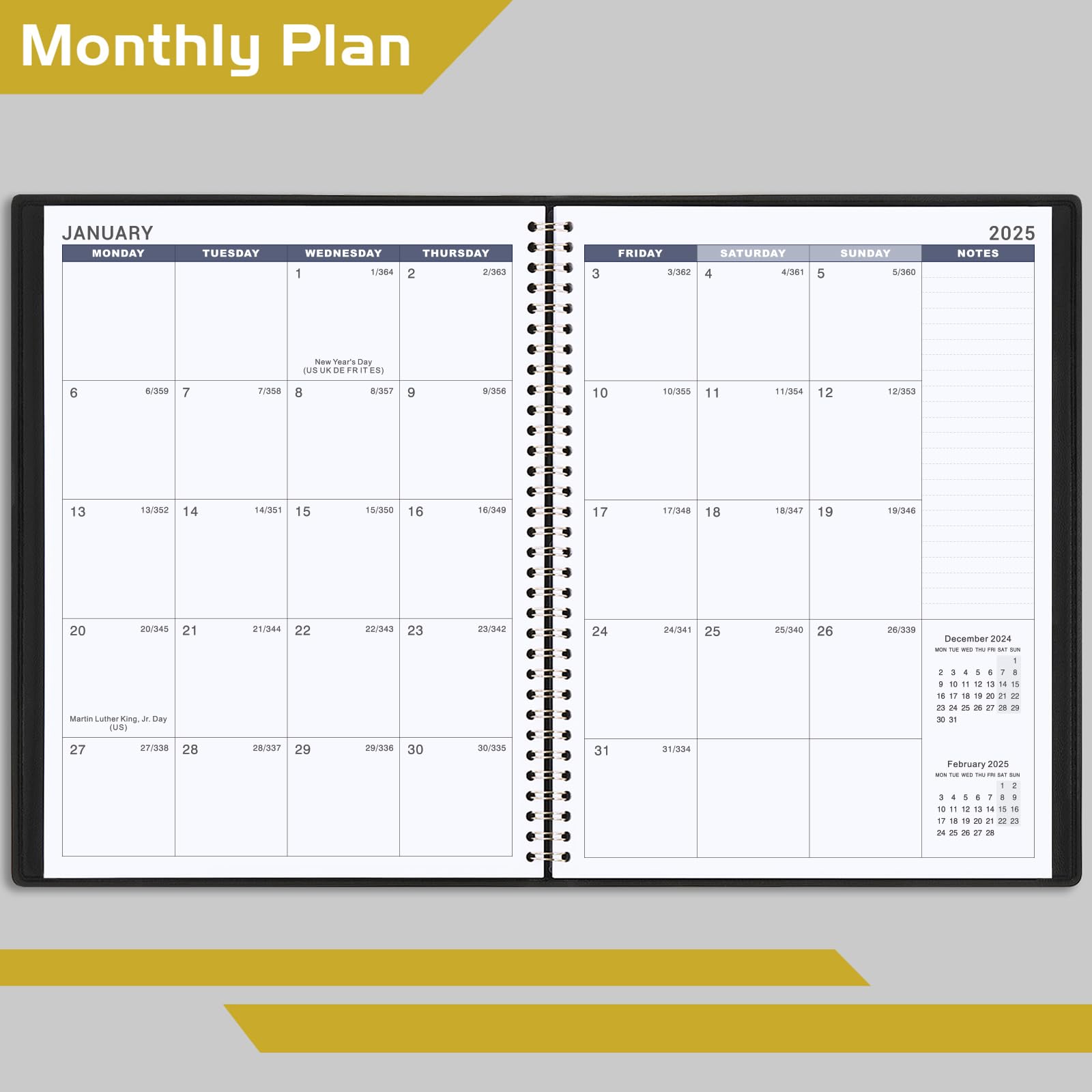 2025-2026 Indeme Weekly Planner | August 2025 to July 2026 A4 Appointment Diary with 15-Minute Intervals | Softcover Hourly Organizer (21.8 x 29 cm, Black) | Perfect for Business Professionals, Students & Time Management