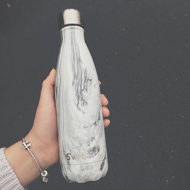 S'well Wood Insulated Water Bottle 9oz (266mL) - Leakproof & Eco-Friendly Stainless Steel Travel Tumbler for Hot & Cold Drinks - Perfect for Hiking, Office, Gym & Outdoor Activities