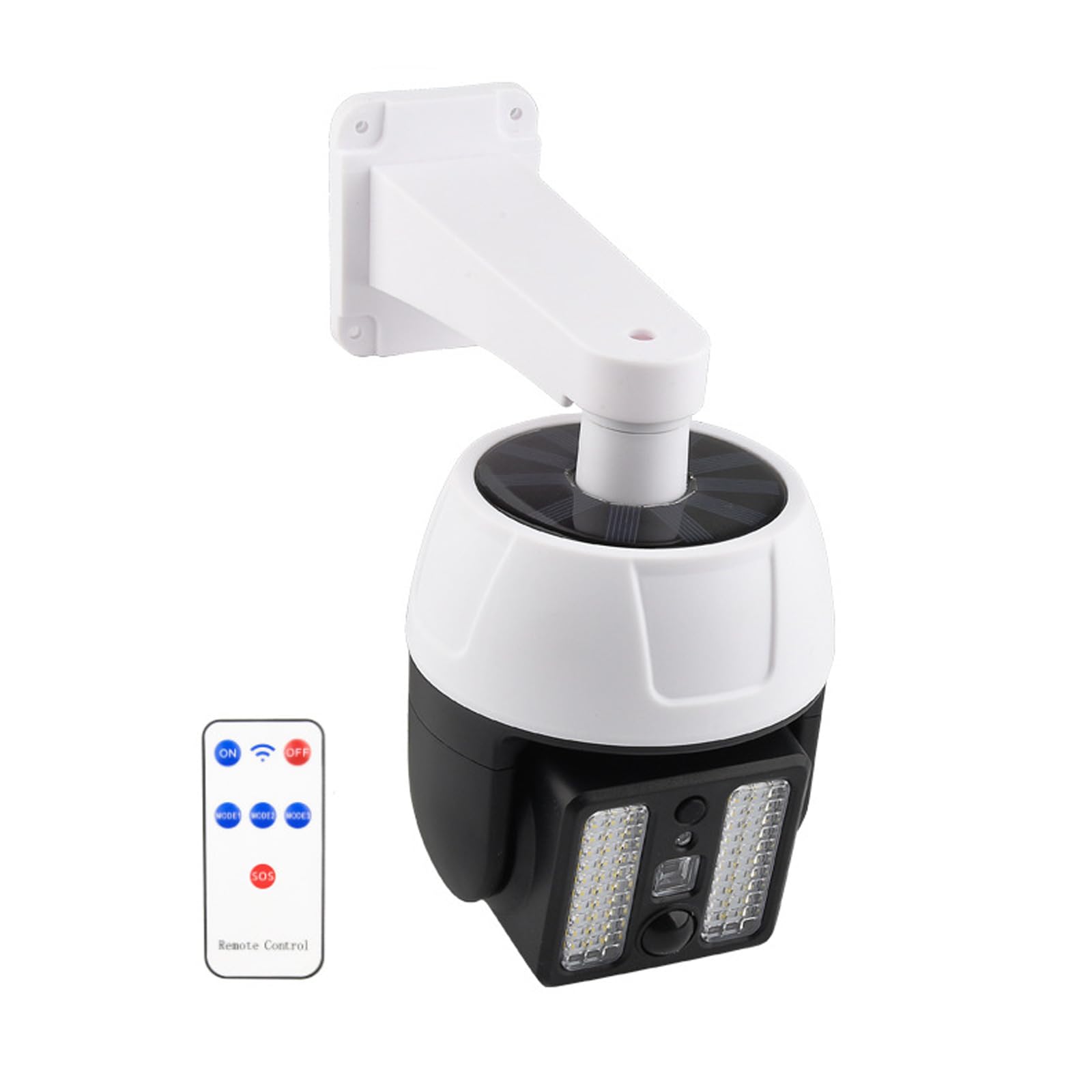 Fake Security Camera with LED Light & Solar Panel - Dummy Surveillance Dome Camera with Remote Control for Home, Office & Outdoor Use