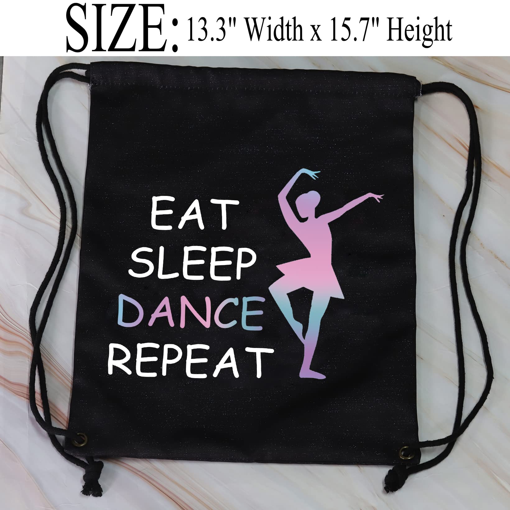 JYTAPP Dance Bags for Ballet - Drawstring Backpack with Shoe Compartment | Perfect Dance Team Gifts & Ballerina Gym Bag | Ideal for Dance Class, Rehearsals & Competitions