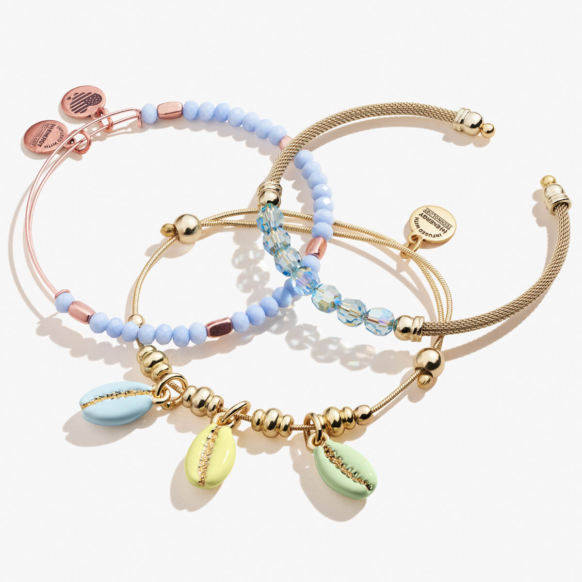 Cowrie Shell Bracelets for Women - Set of 3 Gold Boho Beach Bracelets - Perfect for Summer Vacation, Festival, and Beach Party Accessories