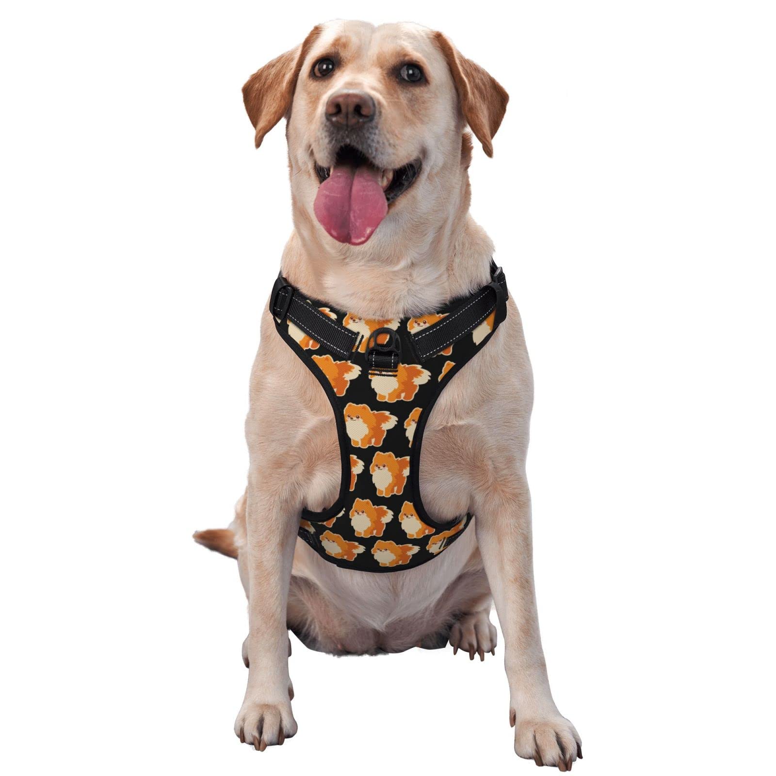 No Pull Dog Safety Harness with Leash Clip - Reflective & Breathable Adjustable Pet Vest for Puppy Training & Walking - Perfect for Outdoor Adventures & Nighttime Safety