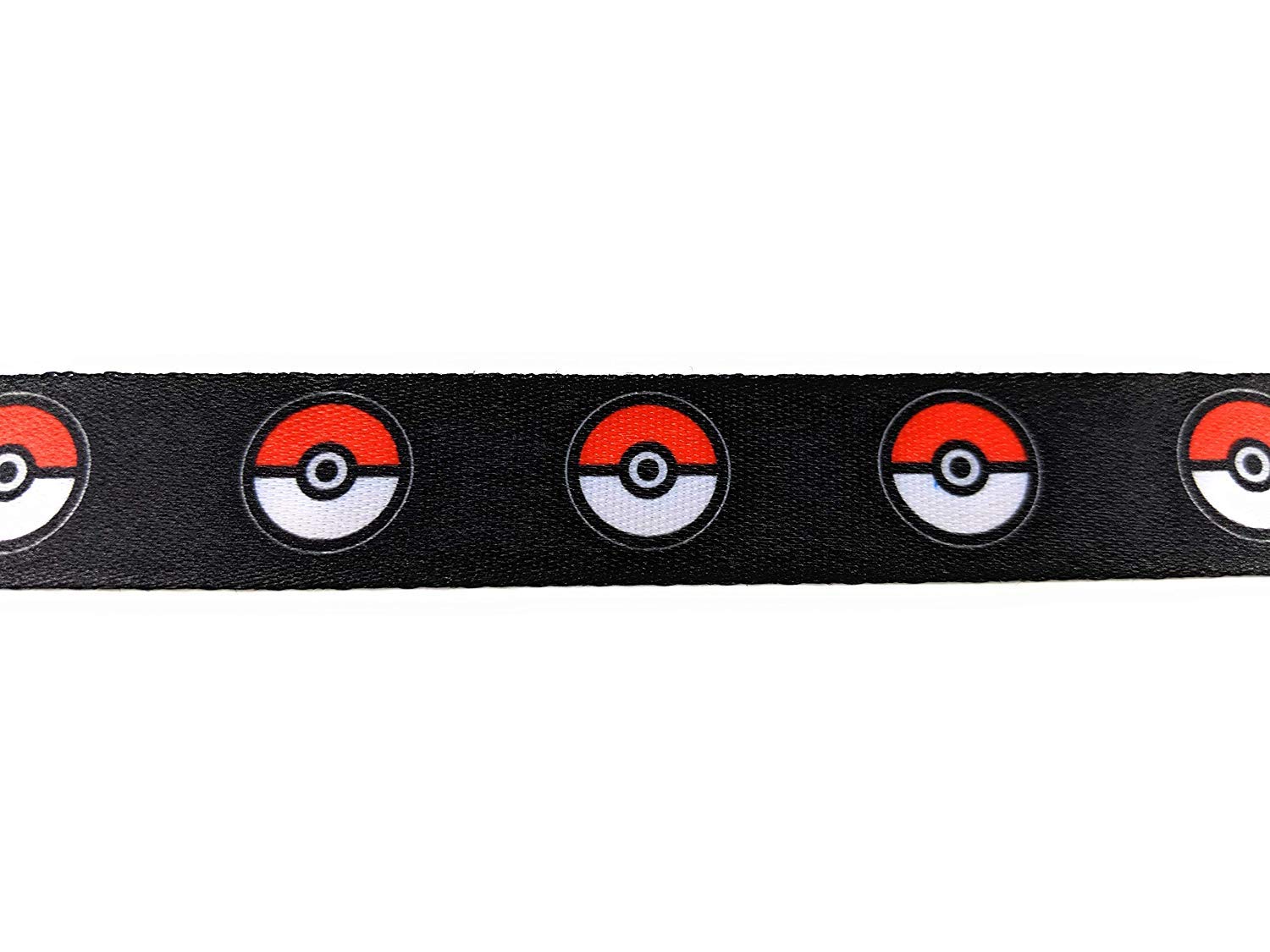 Pokemon Poke Ball Neck Lanyard with Lobster Claw Clasp - Keychain Holder, ID Badge Holder & Whistle Holder for Cosplay, Gaming Events and Outdoor Activities