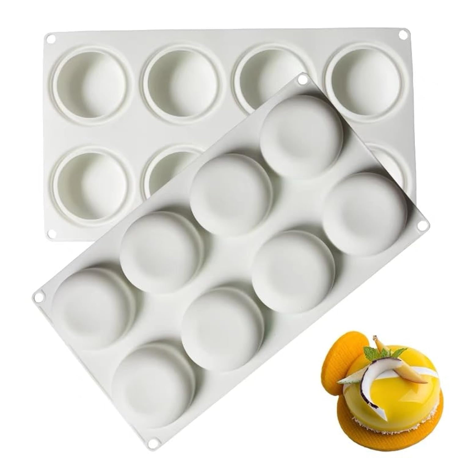 Premium Stone Silicone Molds for Baking - Reusable Cake Mousse & Fondant Molds - French Dessert Chocolate Pastry Mold - Perfect for Birthday Cakes, Wedding Desserts & DIY Baking Projects
