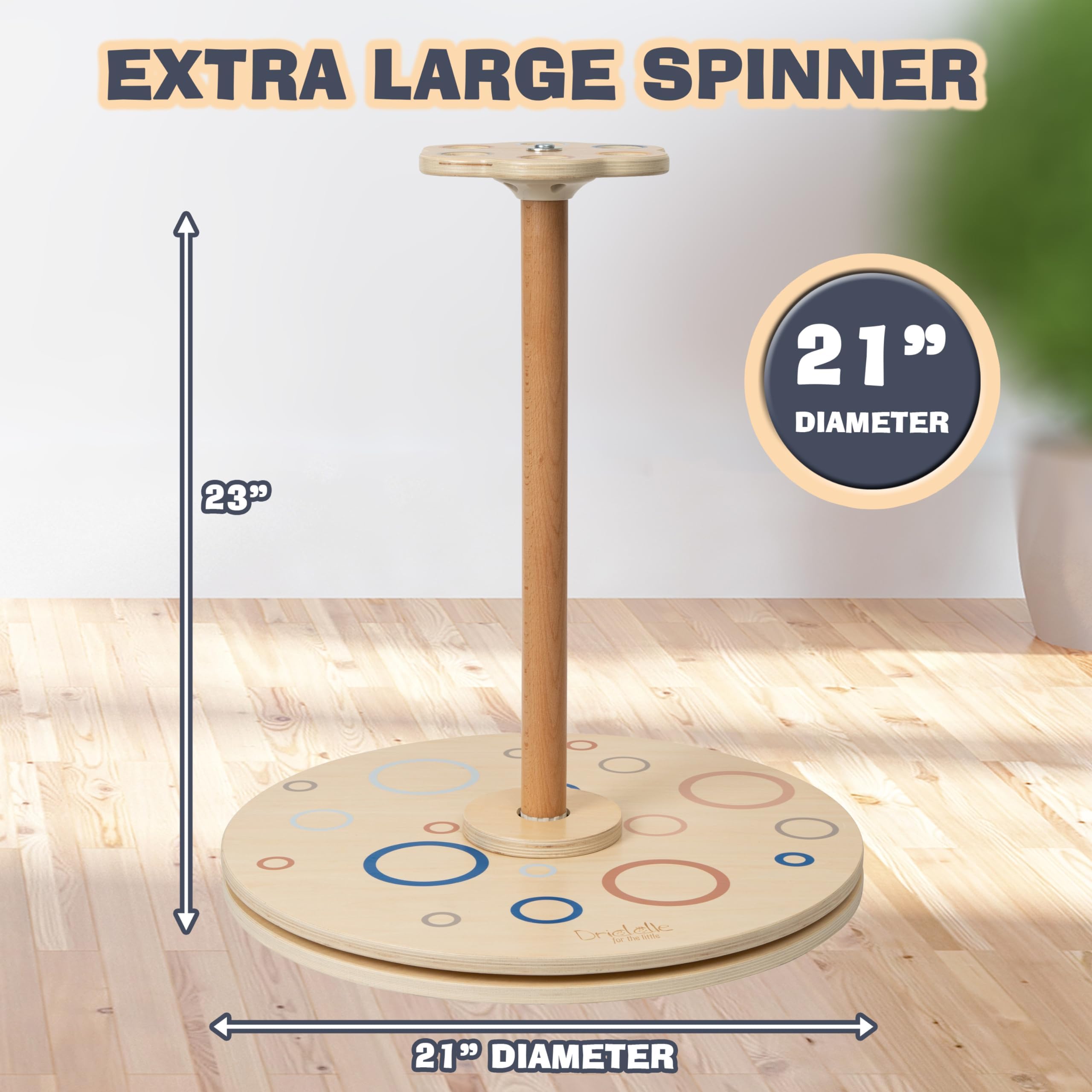 360° Spinning Wooden Balance Board for Toddlers Age 2-5 Years - Indoor/Outdoor Active Play Toy for Boys & Girls - Perfect Birthday Gift for 18 Months+ Kids - Great for Developing Motor Skills & Balance (Patent Pending)
