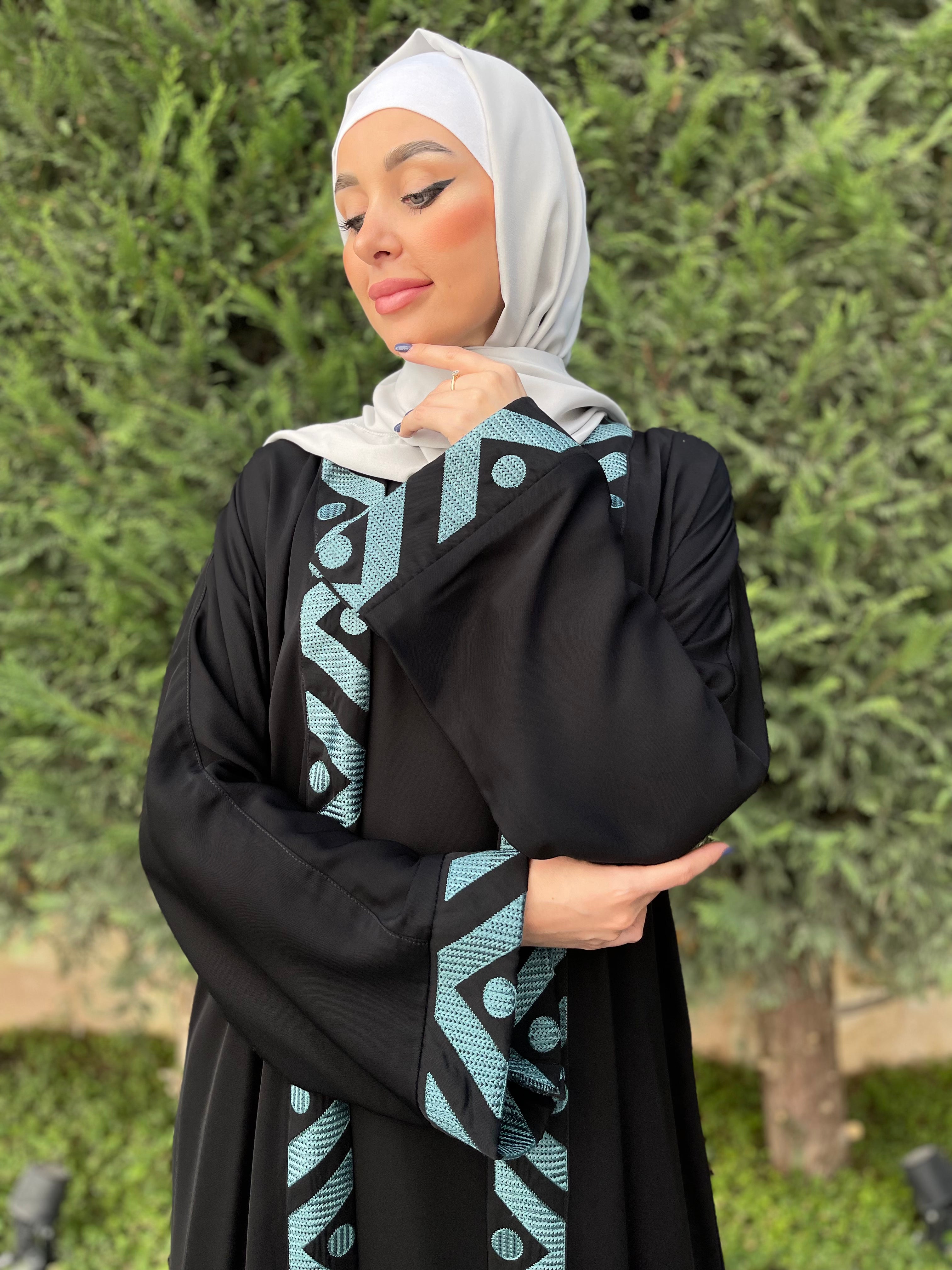 Elegant Embroidered Abaya Dress for Women - Modest Islamic Fashion for Prayer, Eid & Special Occasions