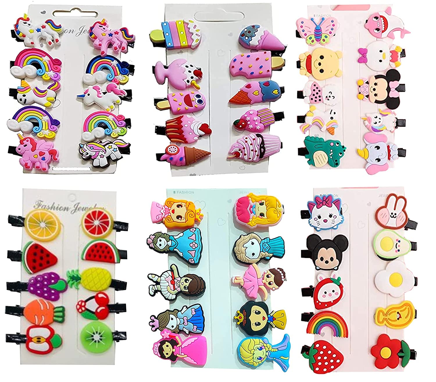Cute Girlish Hair Clips for Kids - 20pcs Multicolor Hairpins for Girls | School & Party Accessories
