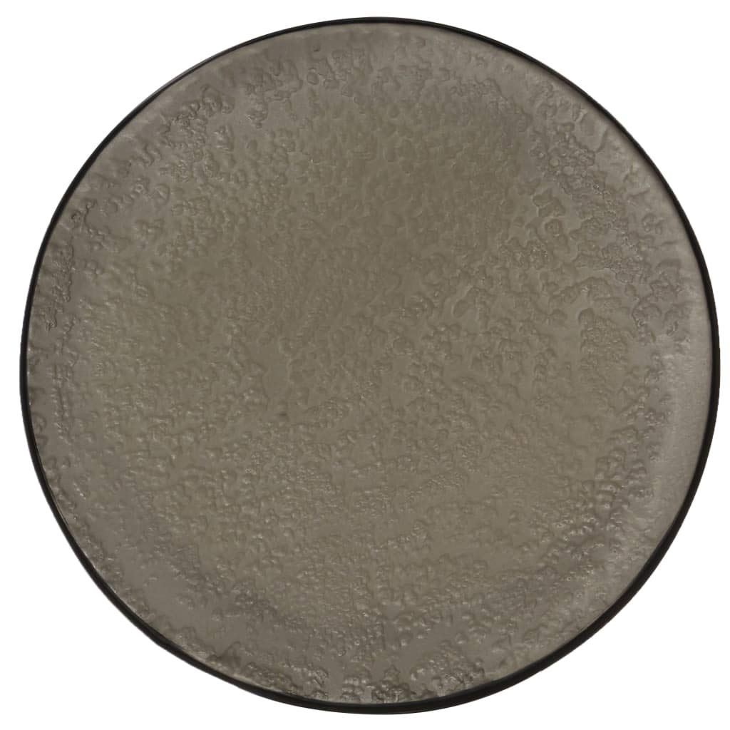 Modern Round Coffee Table with Concrete Top 15.7