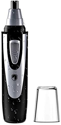 Electric Nose & Ear Hair Trimmer - Rechargeable, Painless & Silent Grooming Kit for Men (Black/White) - Perfect for Travel, Home & Personal Care