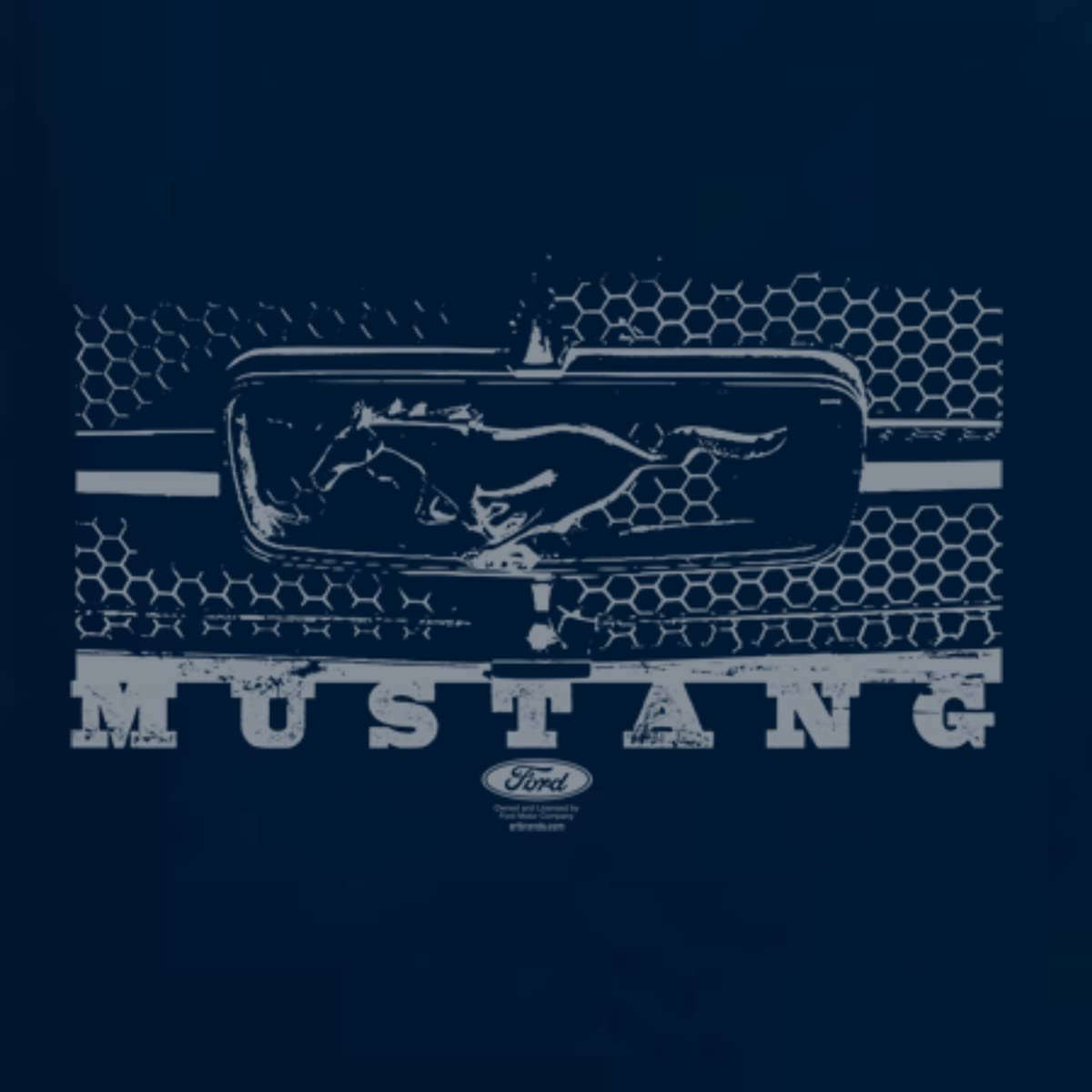 Vintage Ford Mustang Silver Honeycomb Grill Distressed Design Women's Racerback Tank Top - Perfect for Car Enthusiasts, Casual Wear & Summer Outfits