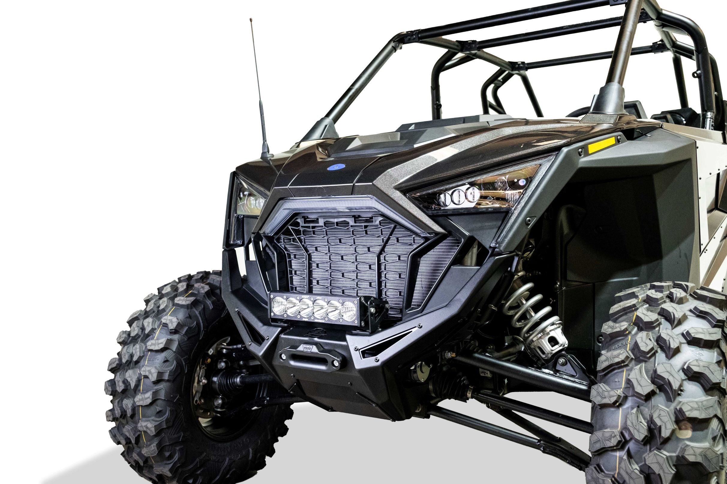 2020-2024 Polaris RZR Pro XP Volt Series Winch Front Bumper FWB610001 - Heavy Duty Off-Road Protection for UTV & ATV Trail Riding & Adventure Racing
