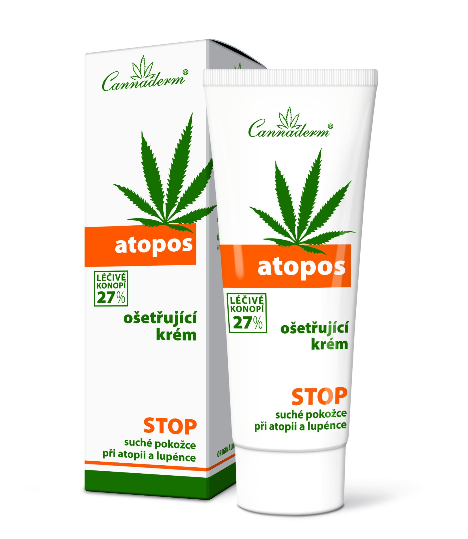 Atopos Hemp Cream for Dry, Itchy & Rough Skin - 2.6oz (75g) Moisturizing Treatment - Perfect for Eczema, Psoriasis & Daily Skin Hydration