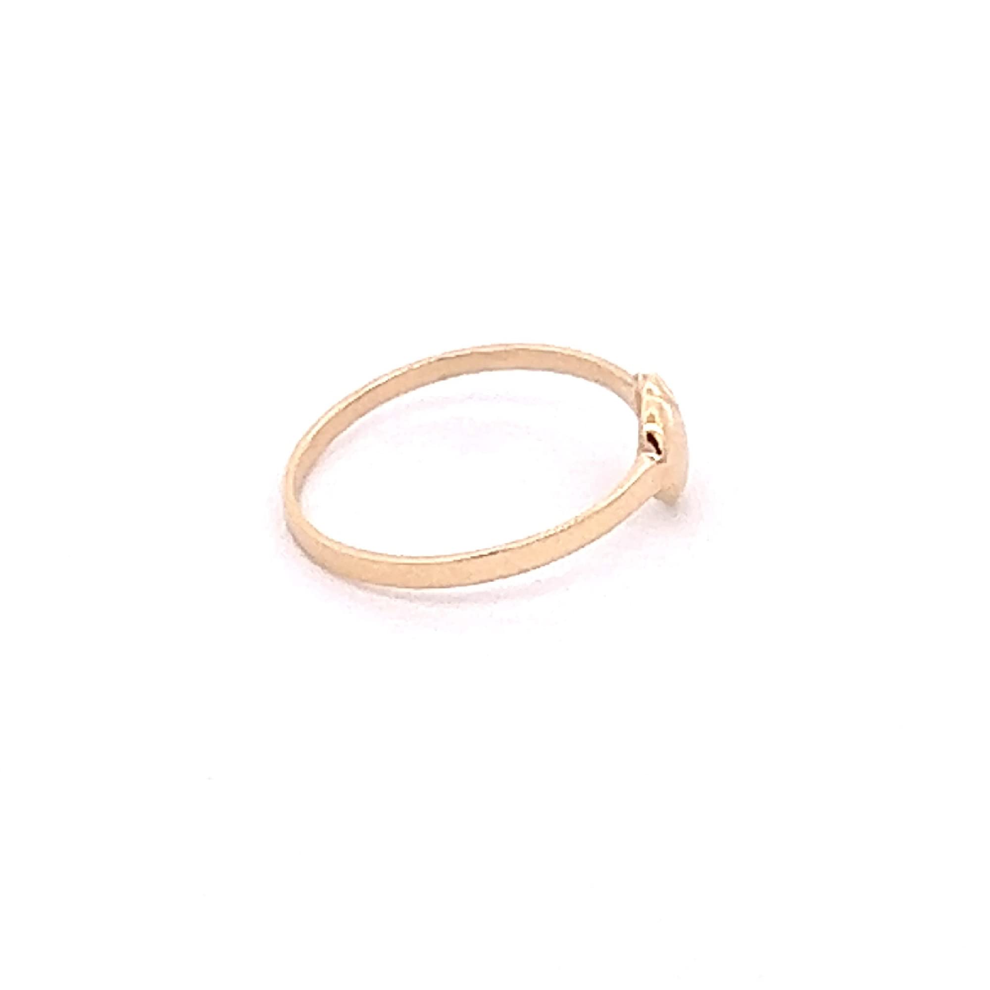 Elliejmaui 14k Solid Gold Signet Ring Size 4 - Dainty Puff Heart Pinky Ring for Women & Teen Girls | Perfect Graduation Gift & Mother's Day Jewelry | Everyday Wear, Special Occasions & Gift Giving