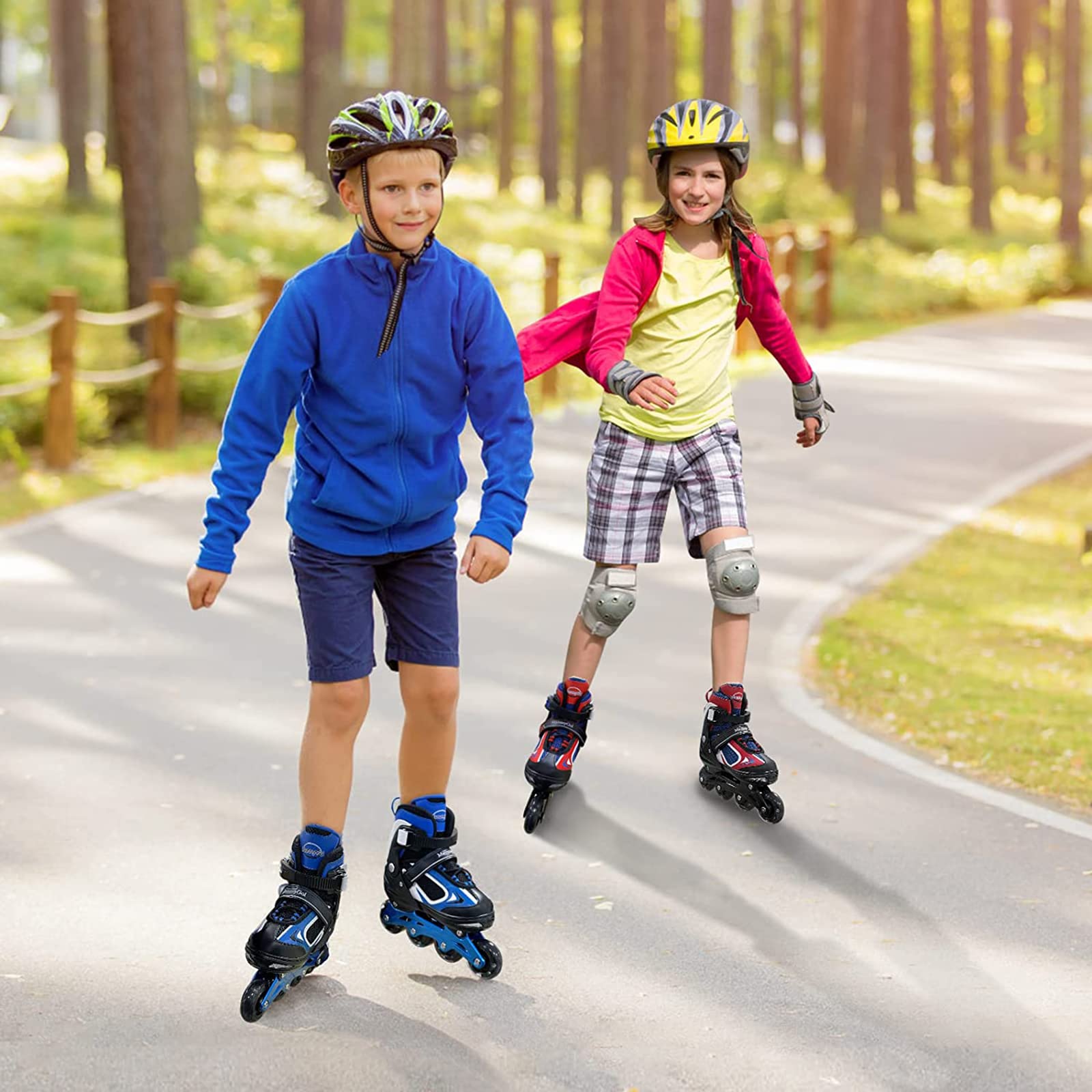 **MammyGol Adjustable Kids Inline Skates with LED Light-Up Wheels - Perfect for Boys & Girls - Ideal for Outdoor Play, Roller Rinks & Birthday Gifts**