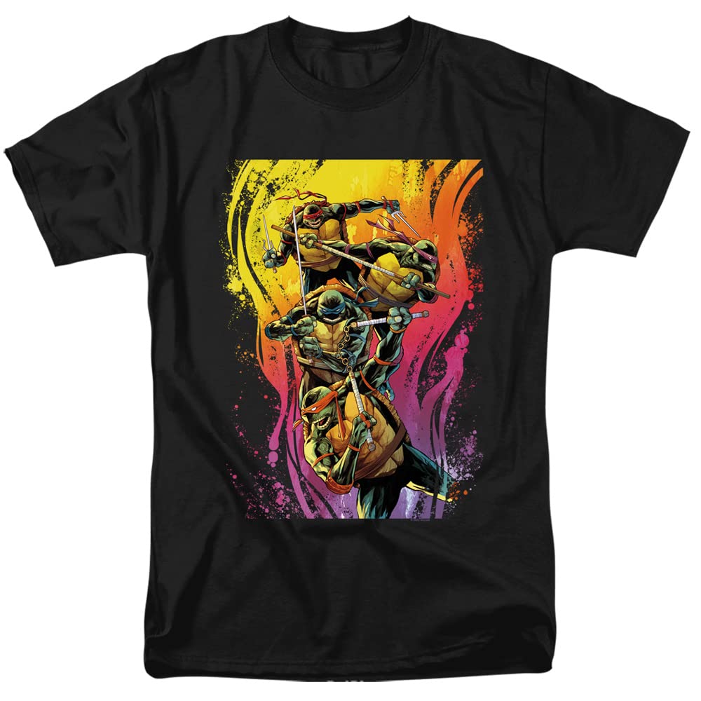 LOGOVISION TMNT Teenage Mutant Ninja Turtles Rainbow Warriors Collection Unisex T-Shirt for Adults | Casual Wear, Cosplay & Fan Merchandise