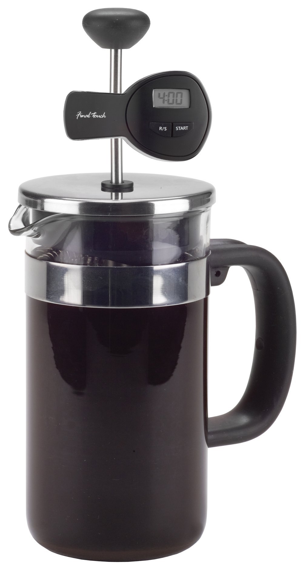 Final Touch French Press 4 Minute Coffee Timer (DCT9101) - Perfect for Home Brewing, Camping & Office Use