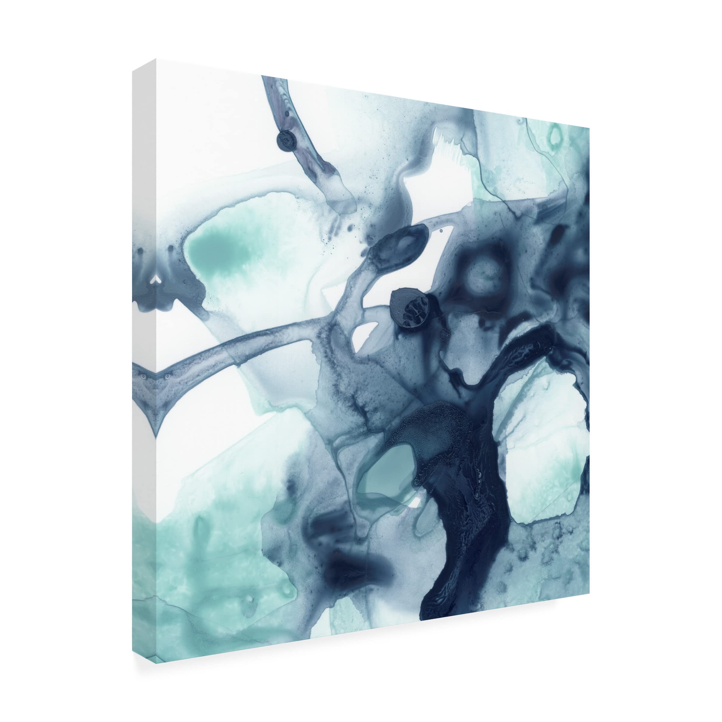 Trademark Fine Art 'Blue Cavern IV' Canvas Wall Art by June Erica Vess - Stunning Ocean-Themed Painting for Living Room, Bedroom & Office Decor