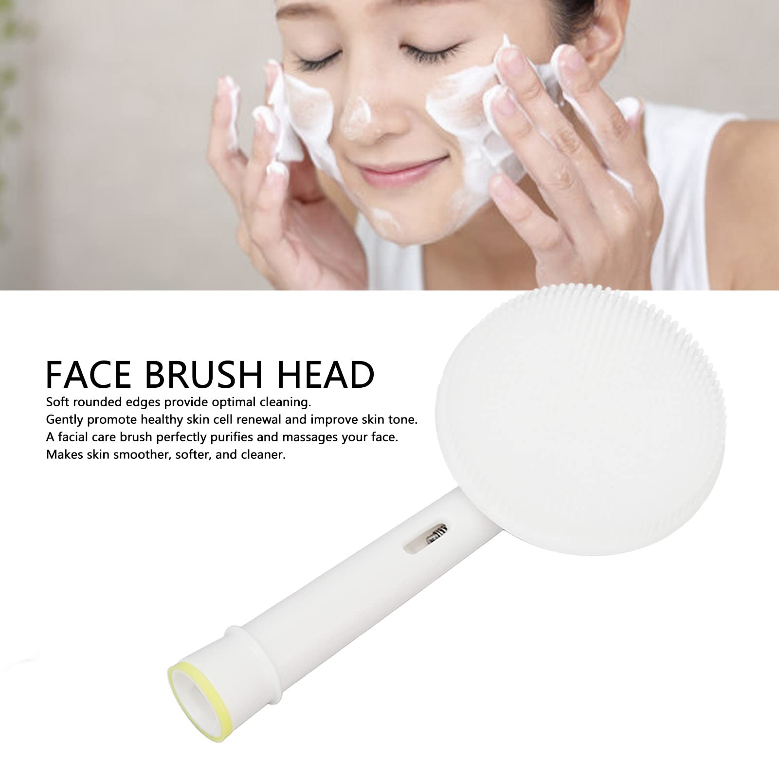 **Soft Facial Cleansing Brush Head for Gentle Exfoliation & Deep Pore Cleansing - Perfect for Daily Skincare Routine & Spa Treatments**