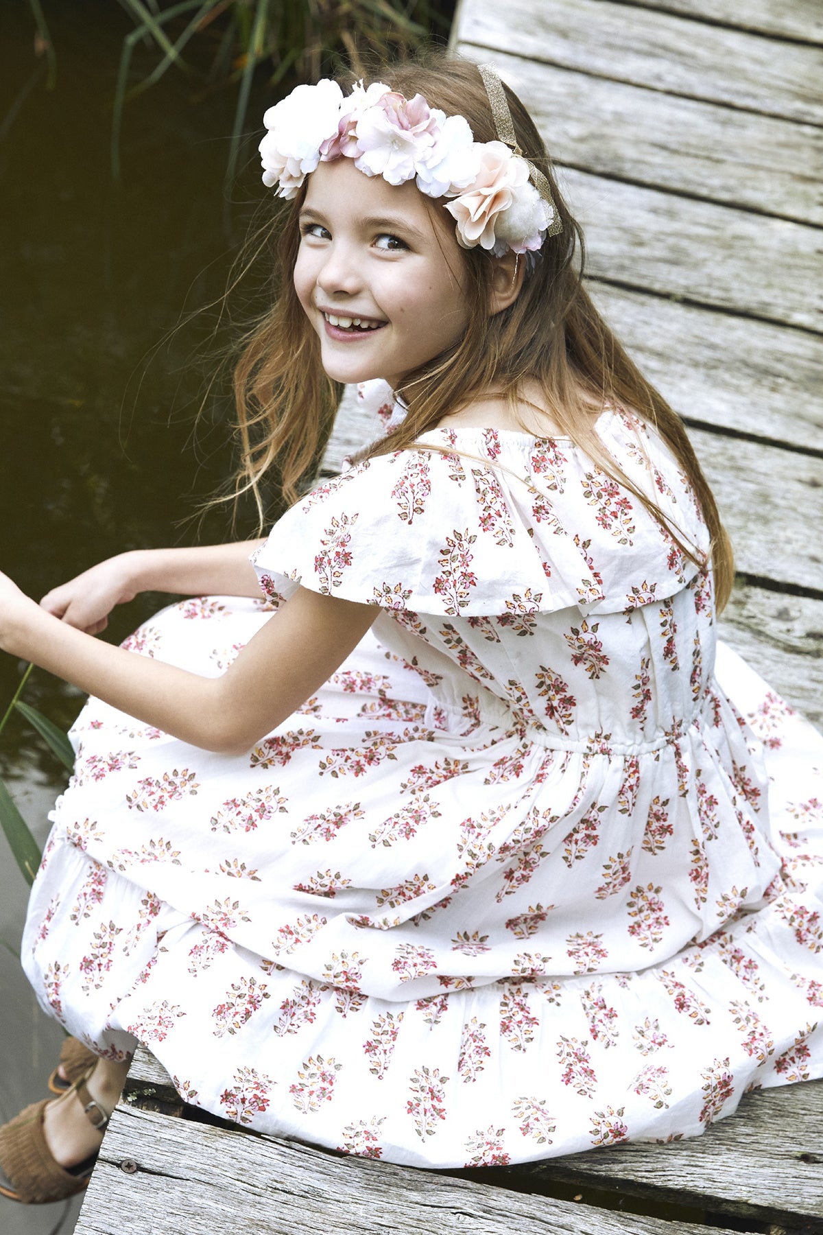 Derhy Kids Caly Girls Dress Size 10/12 - Stylish Floral Summer Dress for Toddler Girls | Perfect for Birthday Parties, School Events & Family Outings