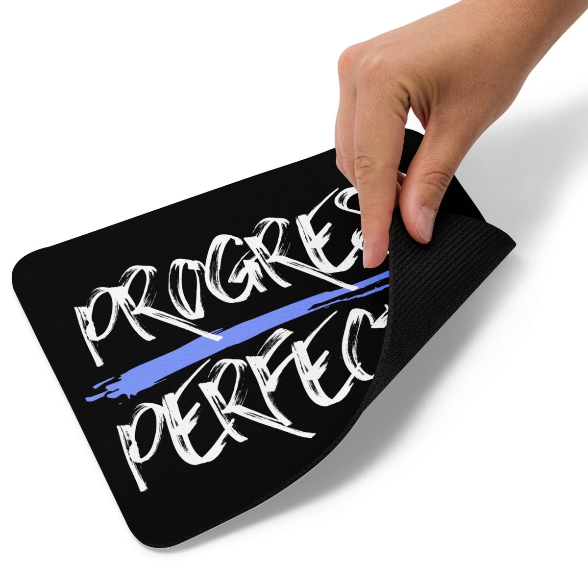 Progress Over Perfection Motivational Mouse Pad - Non-Slip Rubber Base Desk Mat for Office, Gaming & Work from Home