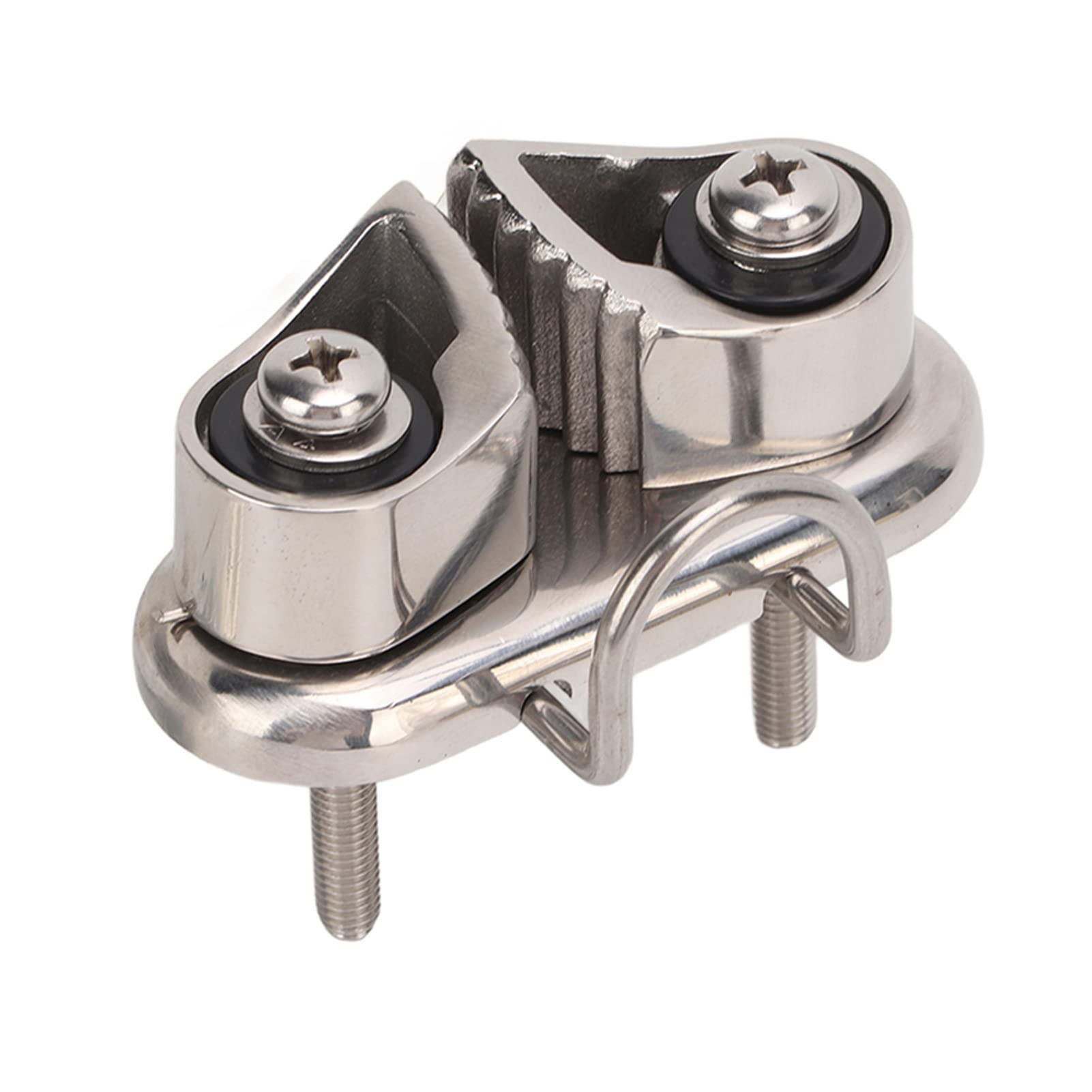 Stainless Steel 316 Boat Cam Cleat for Kayak & Sailboat - Mirror Polished with Wire Leading Ring - Fits 10mm Rope - Perfect for Pilates Equipment & Marine Applications