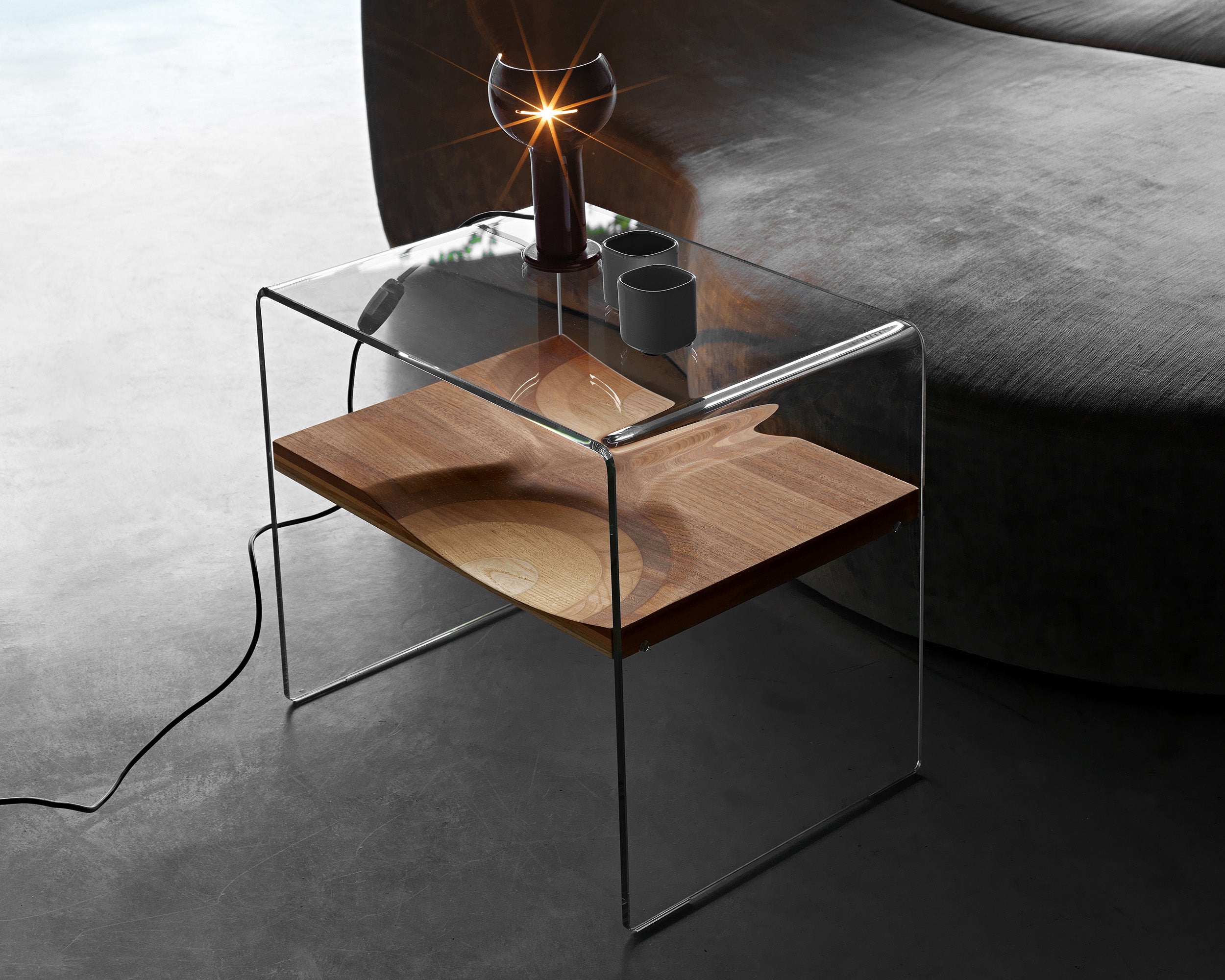 Casamania Bifronte Modern Side Table - Stylish End Table for Living Room, Bedroom & Office - Small Accent Table with Sleek Design