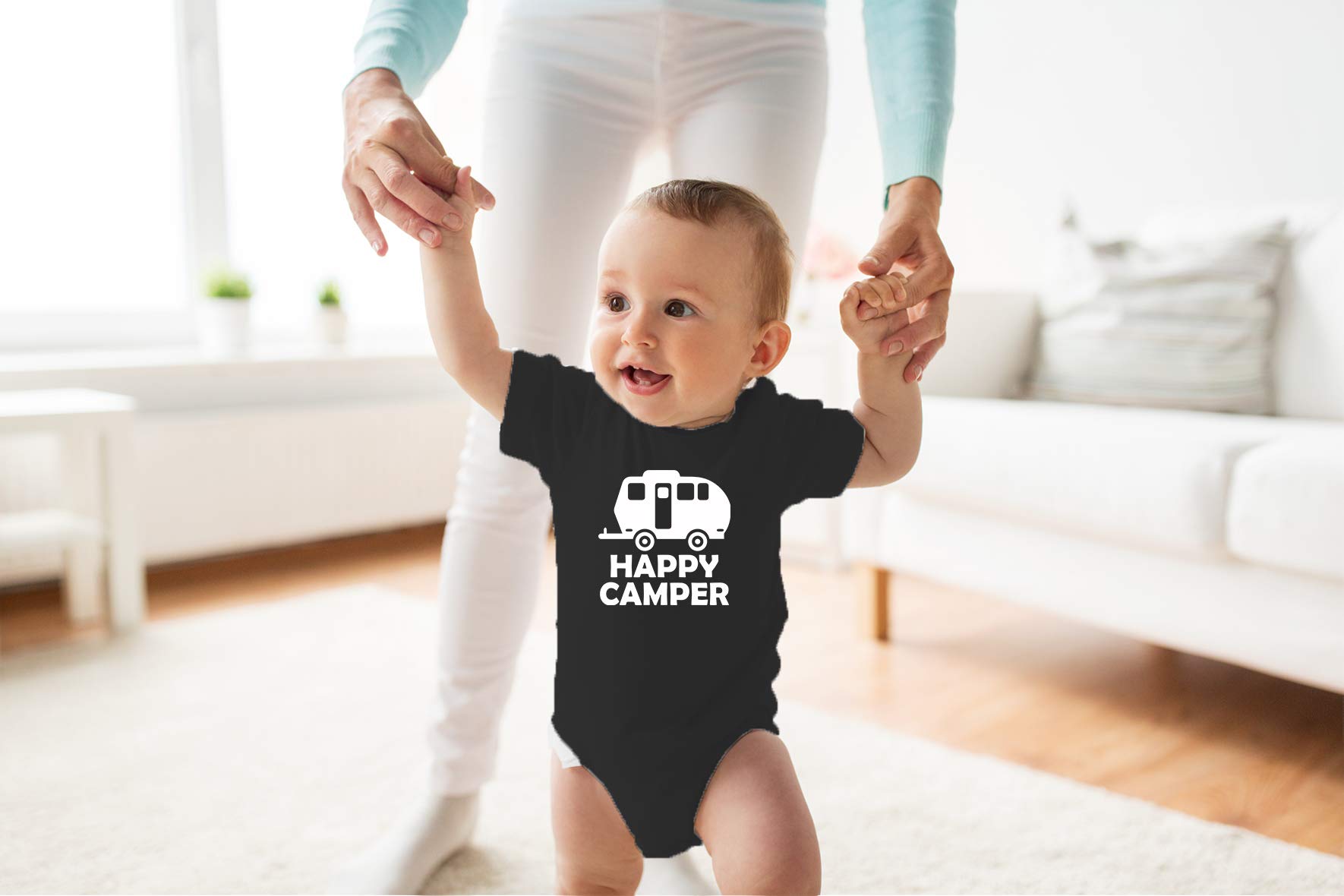 Funny Baby Bodysuit - Cute Newborn Romper for Boys - Camping & Outdoor Adventures
