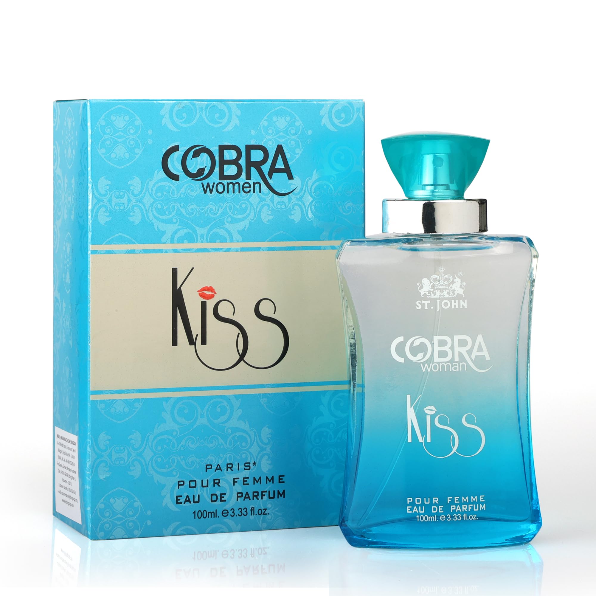 ST. JOHN COBRA Kiss Perfume for Women - Long Lasting Floral Fragrance Eau De Parfum, 100ml (Pack of 2) - Perfect for Date Night, Special Occasions & Daily Wear