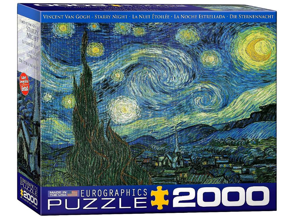 Eurographics 2000-Piece Jigsaw Puzzle - Van Gogh Starry Night Art Puzzle for Adults & Teens | Perfect for Home Decor, Relaxation & Family Game Night