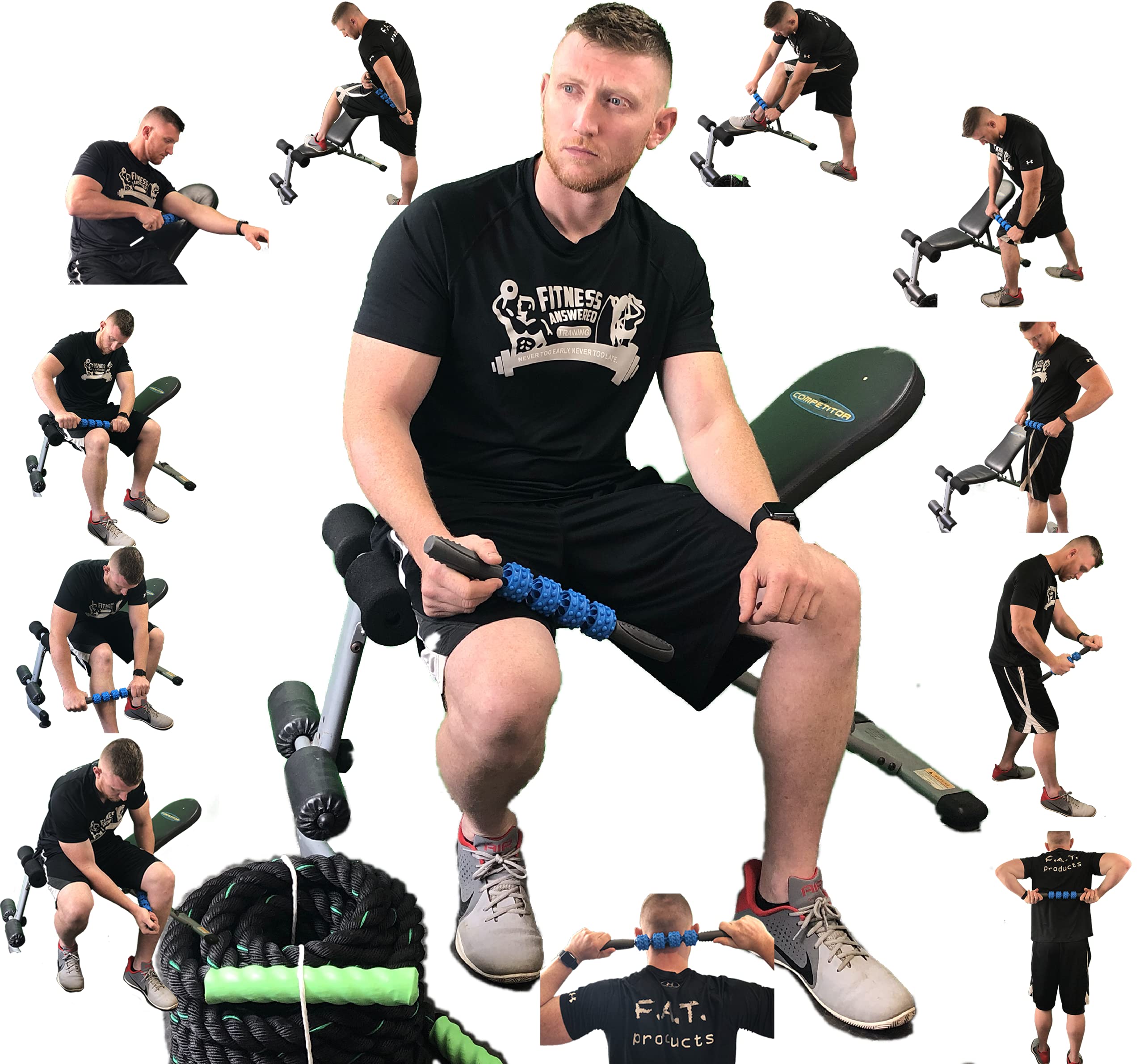 Premium Muscle Roller Stick for Deep Tissue Massage - 16.75