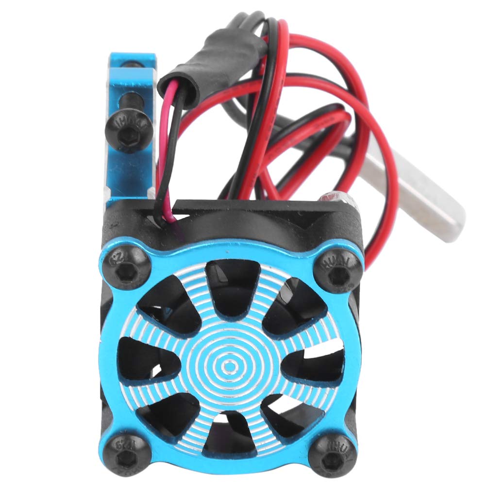 Aluminum Alloy RC Car Motor Heatsink with Thermal Sensor - High Performance Cooling for 1/10 1/8 Scale RC Cars & Trucks (Blue) - Perfect for Off-Road Bashing, Racing & Prolonging Motor Life