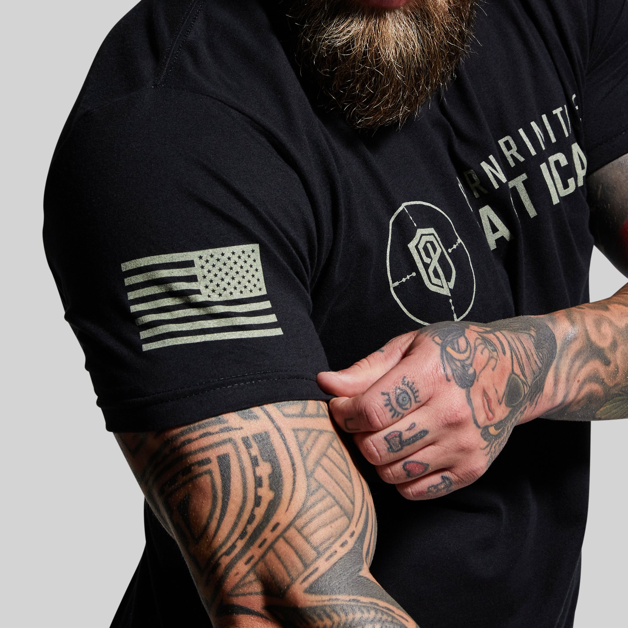 Tactical Brand T-Shirt for Men - Black Cotton Military Style Tee | Comfortable & Durable for Outdoor, Workout & Everyday Wear