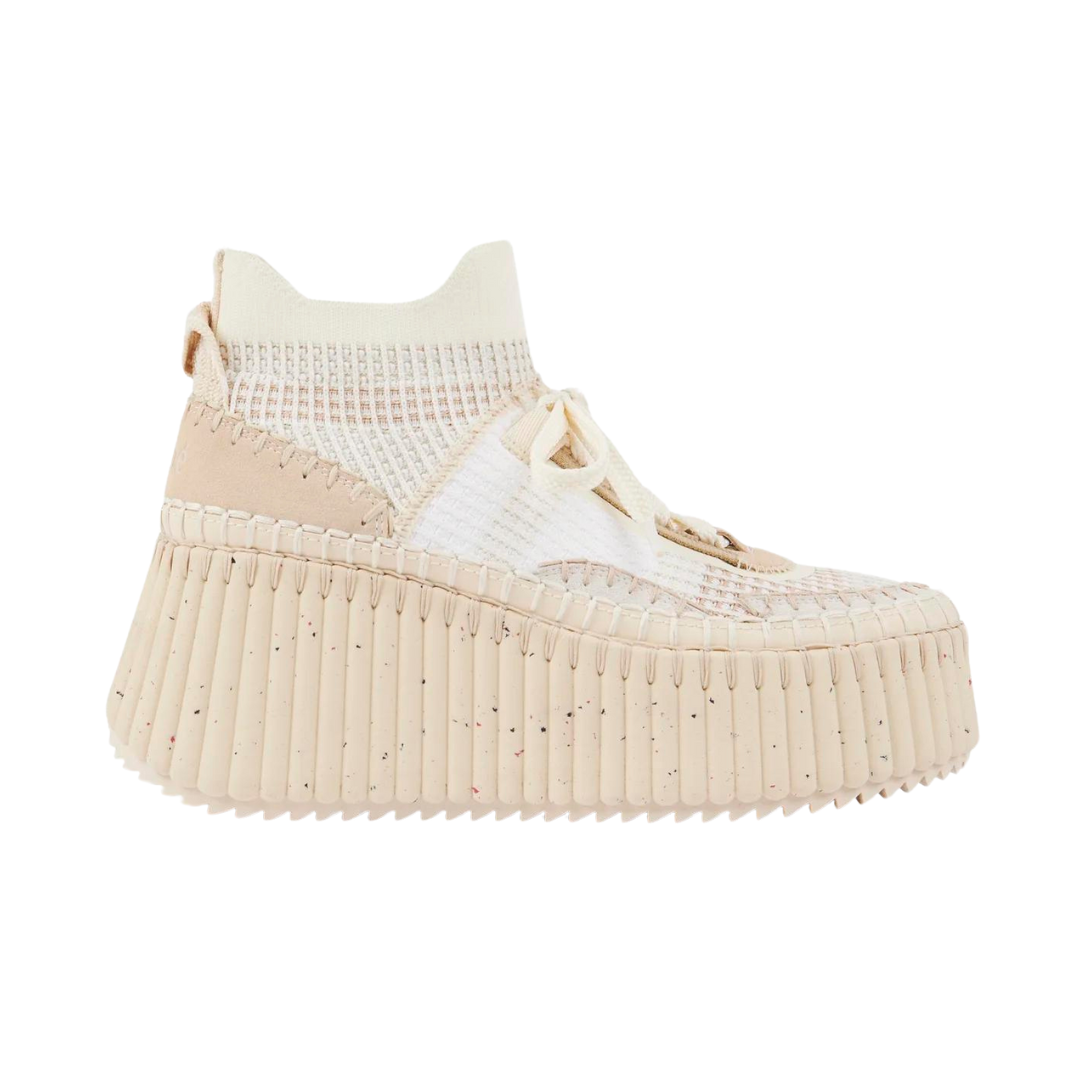 Nama Wedge Sneakers for Women - Stylish Seed Pearl Embellished Casual Shoes for Walking, Running & Everyday Wear