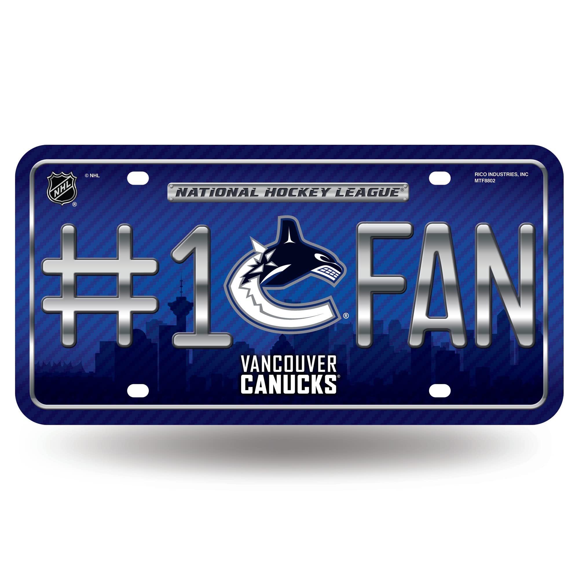 NHL #1 Fan Metal License Plate Tag - Premium Aluminum Car Plate for Hockey Lovers - Show Team Spirit on Your Vehicle