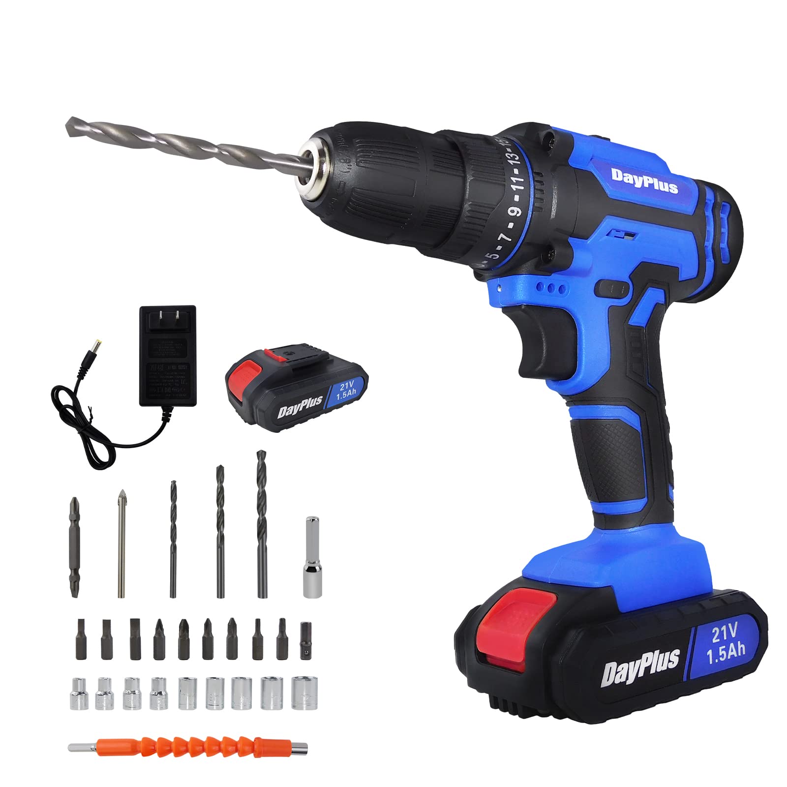 21V Brushless Cordless Drill/Driver Kit with 1.5AH Li-ion Battery & Fast Charger - 3/8
