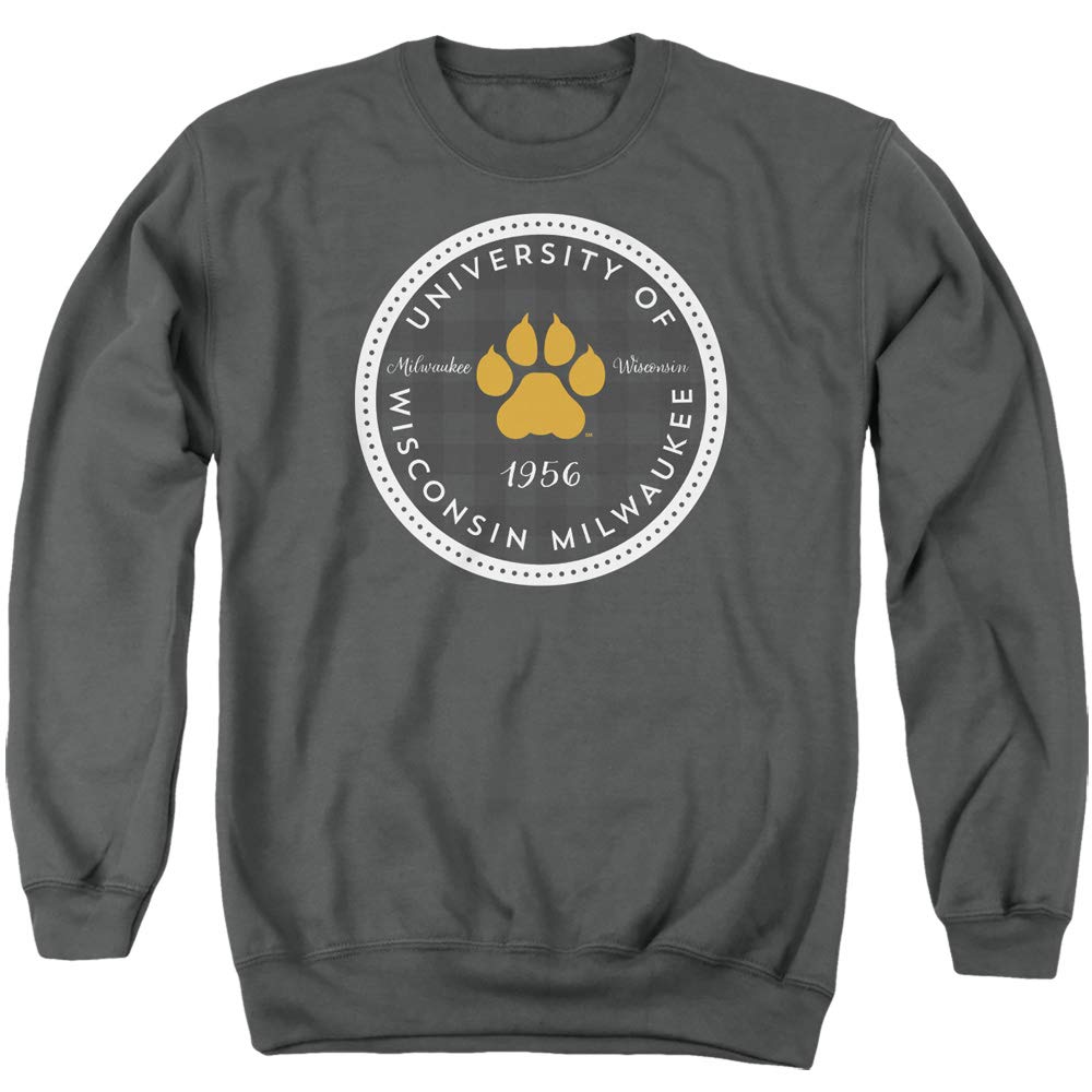 University of Wisconsin-Milwaukee Official Plaid Badge Unisex Crewneck Sweatshirt | Comfortable College Apparel for Students & Alumni | Perfect for Game Days, Campus Wear & School Spirit