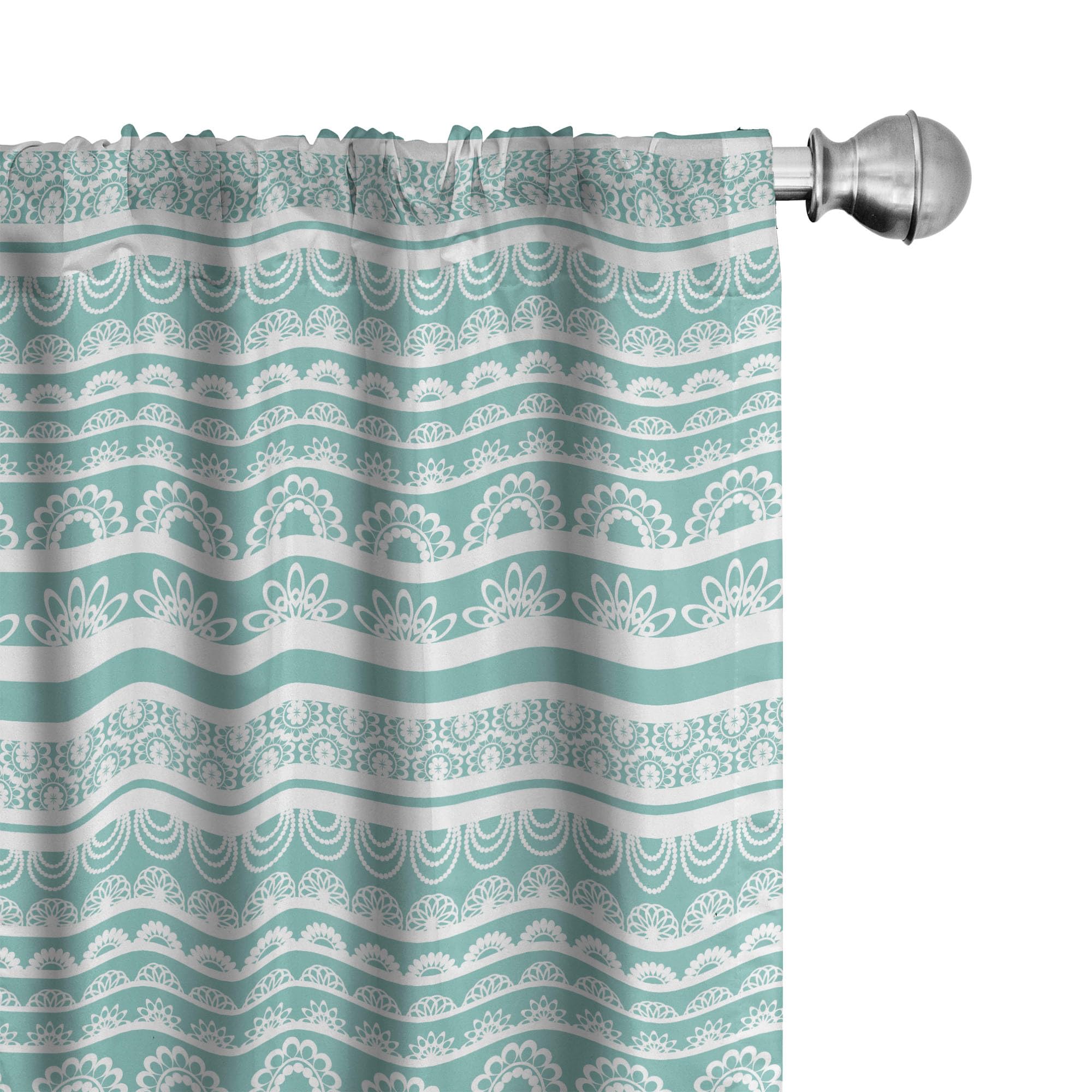 Ambesonne Abstract Floral Curtains - 2 Panel Set, 28