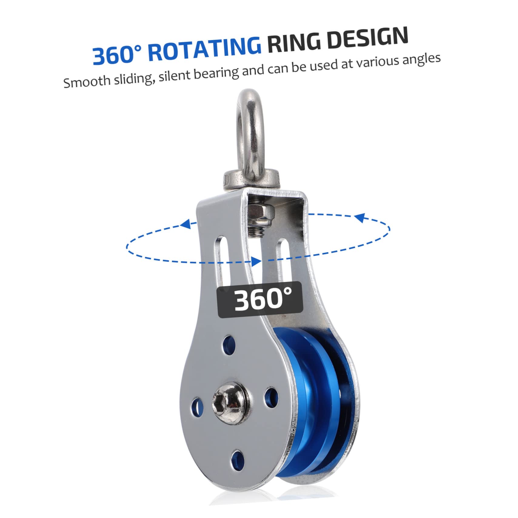 Kisangel 1pc Pulley Wheel - Heavy Duty Machinist Tools, Rotation Traction for Gym Equipment & Fitness Training - Perfect for Weightlifting, CrossFit, and Home Workouts
