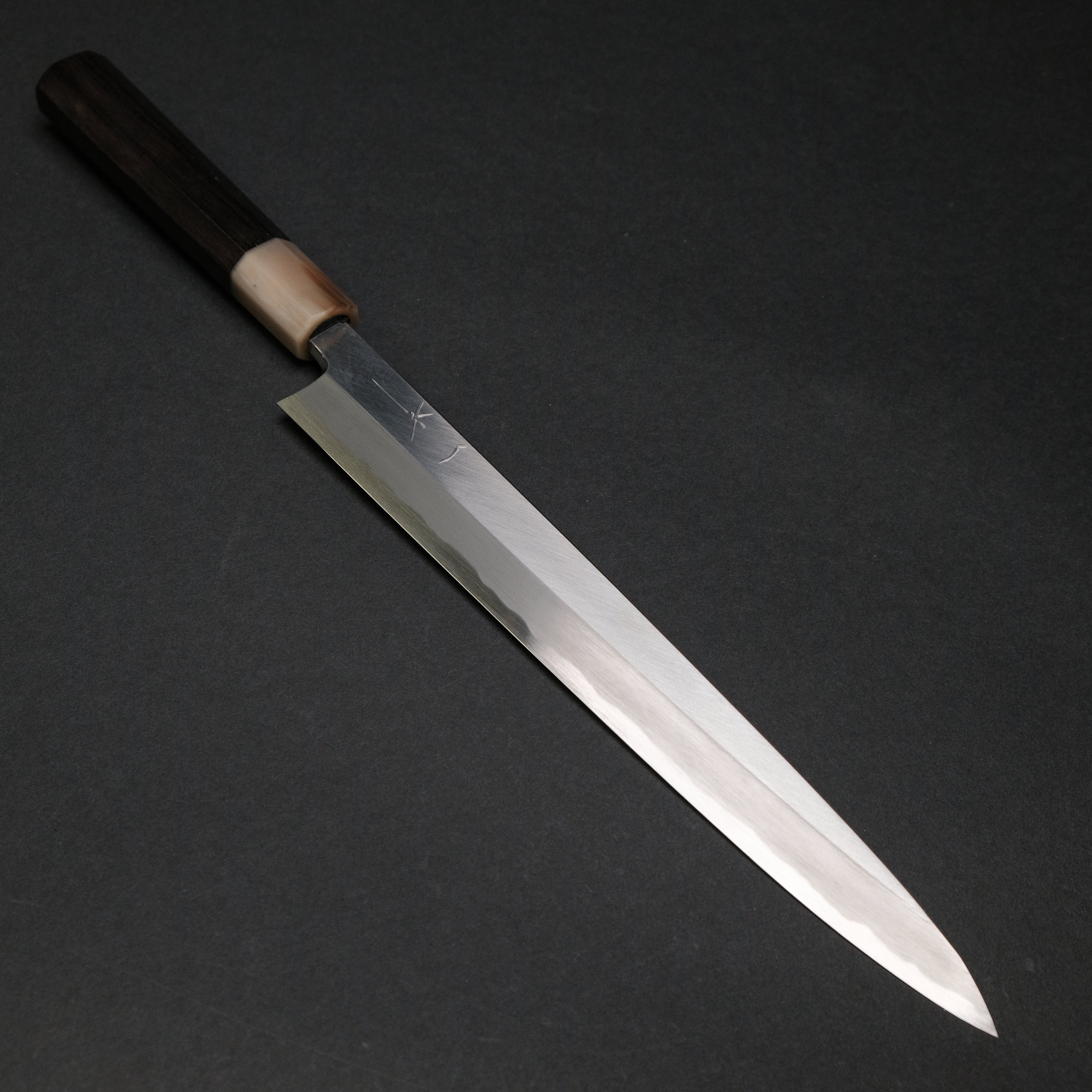 Premium Hitohira Tanaka Mosuke Blue #1 Yanagiba 270mm Japanese Sushi Knife with Ebony Wood Handle & Saya - Perfect for Sushi Chefs, Professional Kitchen Use, and Japanese Cuisine Preparation