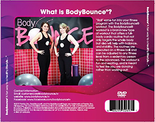 BODYBOUNCE Fitness Ball Workout DVD - Cardio Exercise for Low Impact Training | Fun & Challenging Home Workouts | Perfect for Yoga, Pilates & Core Strengthening