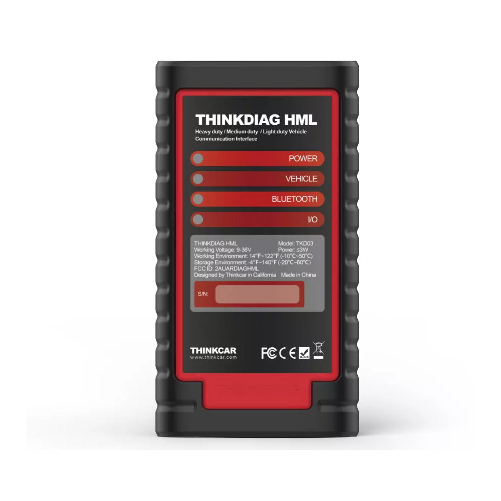 THINKDIAG HML Full System OBD2 Scanner - Heavy Duty Car & Truck Diagnostic Tool with Code Reader | Compatible with All Vehicles for Engine, ABS, Transmission & More | Perfect for Mechanics, DIY Auto Repair & Fleet Maintenance