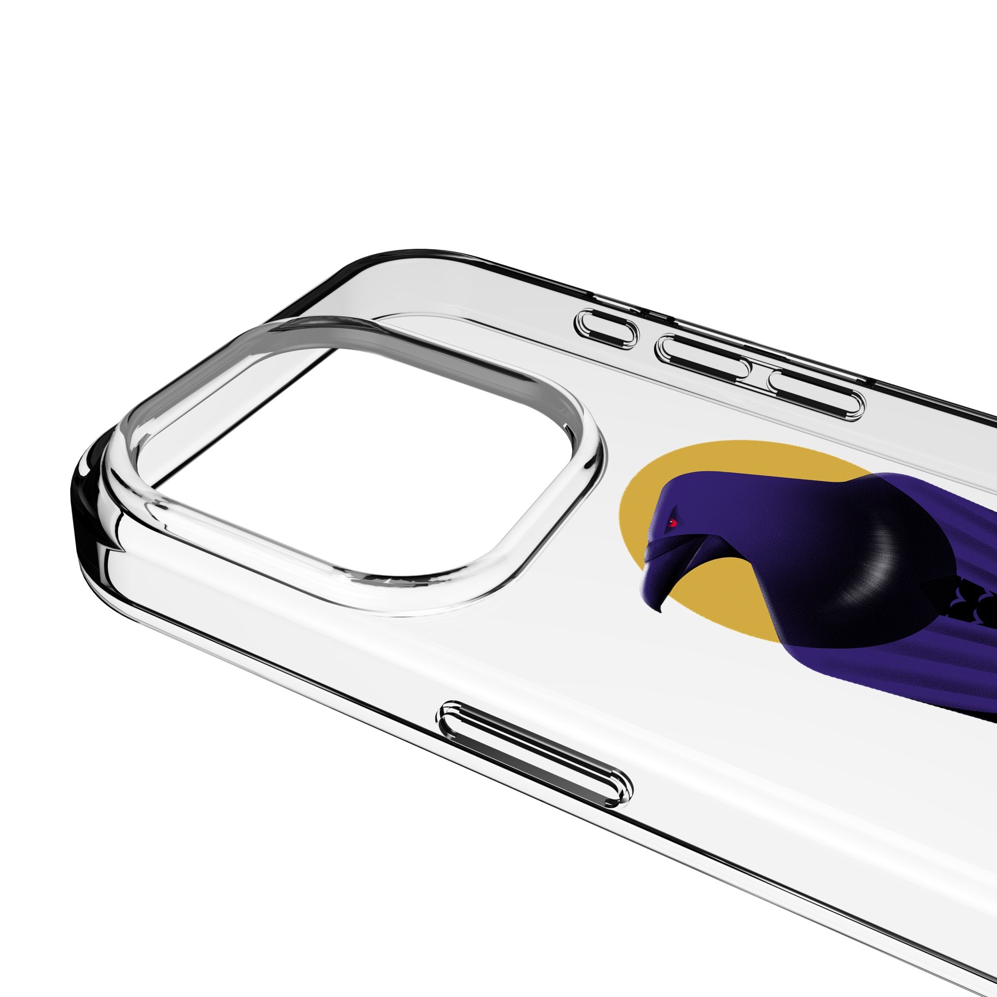 Baltimore Ravens 2024 Edition Clear Shockproof Phone Case for iPhone 15/14/13/12 Pro Max - Show Team Spirit with Durable Protection for Work, Travel & Game Day